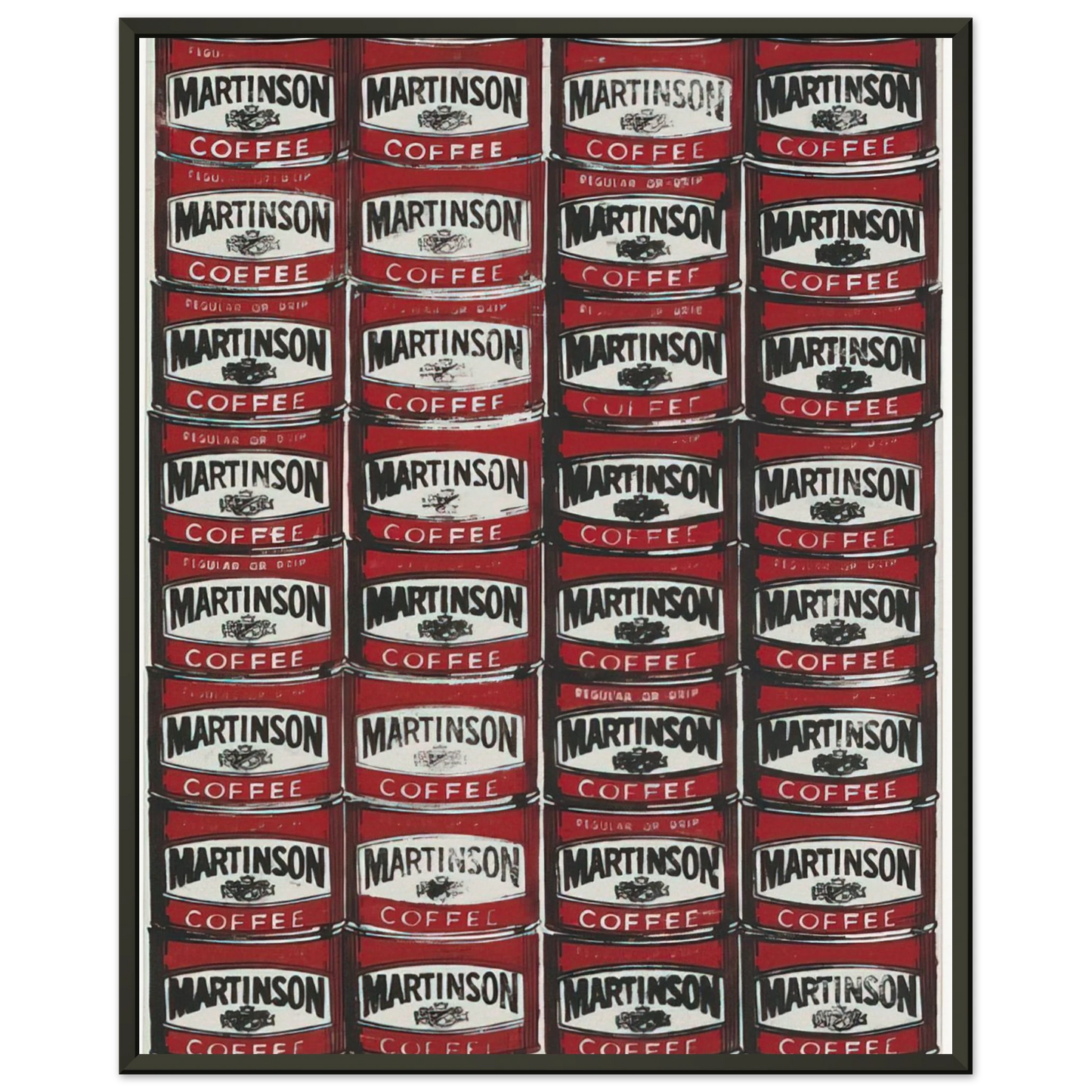 Andy Warhol Martinson Coffee Framed Art Print - Aluminum Frame - 40x50 cm / 16x20 inches