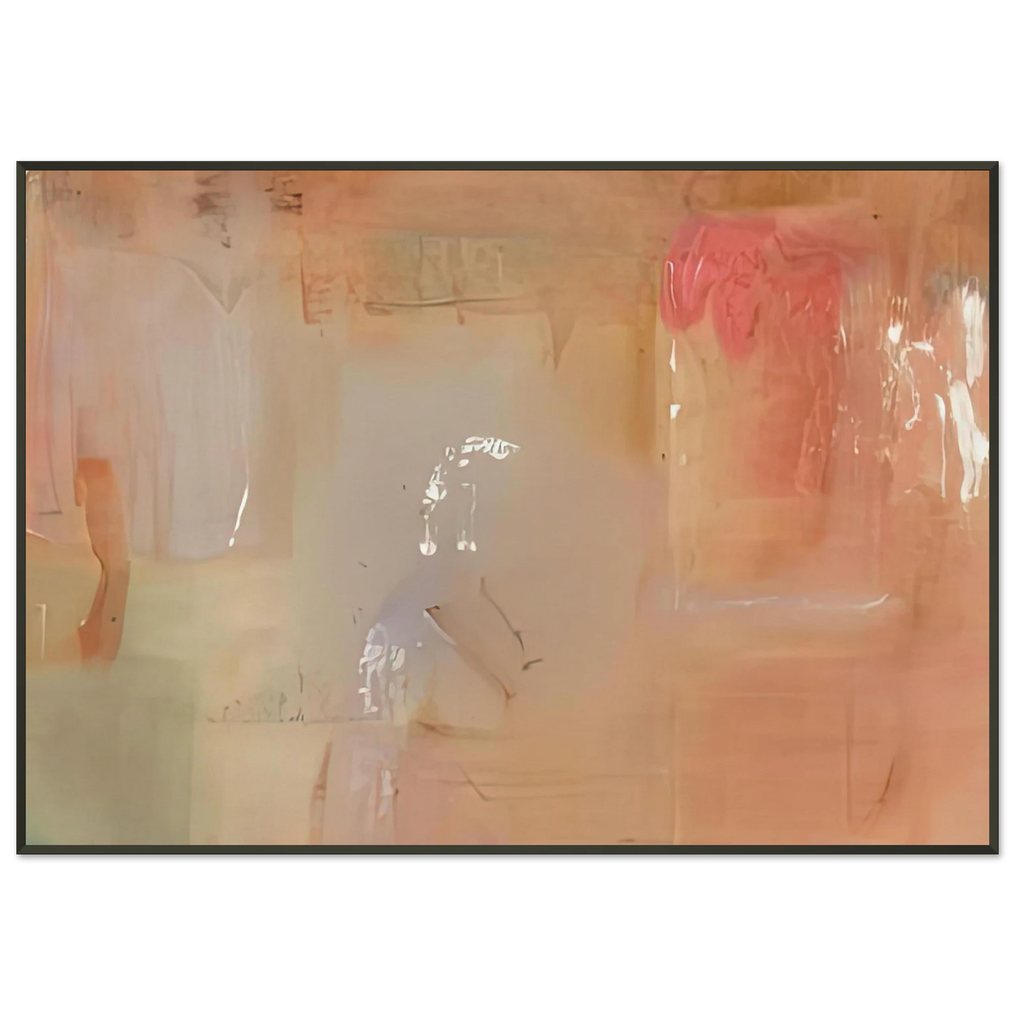 Helen Frankenthaler  Feather 1979 Framed Art Print  - Aluminum Frame - 21x29.7 cm / 8x12"
