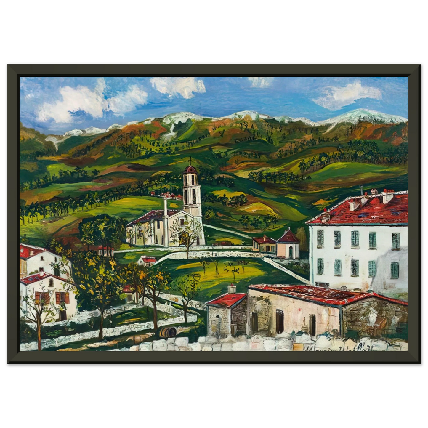 Maurice Utrillo UNTITLED Framed Art Print - Aluminum Frame - 40x50 cm / 16x20 inches