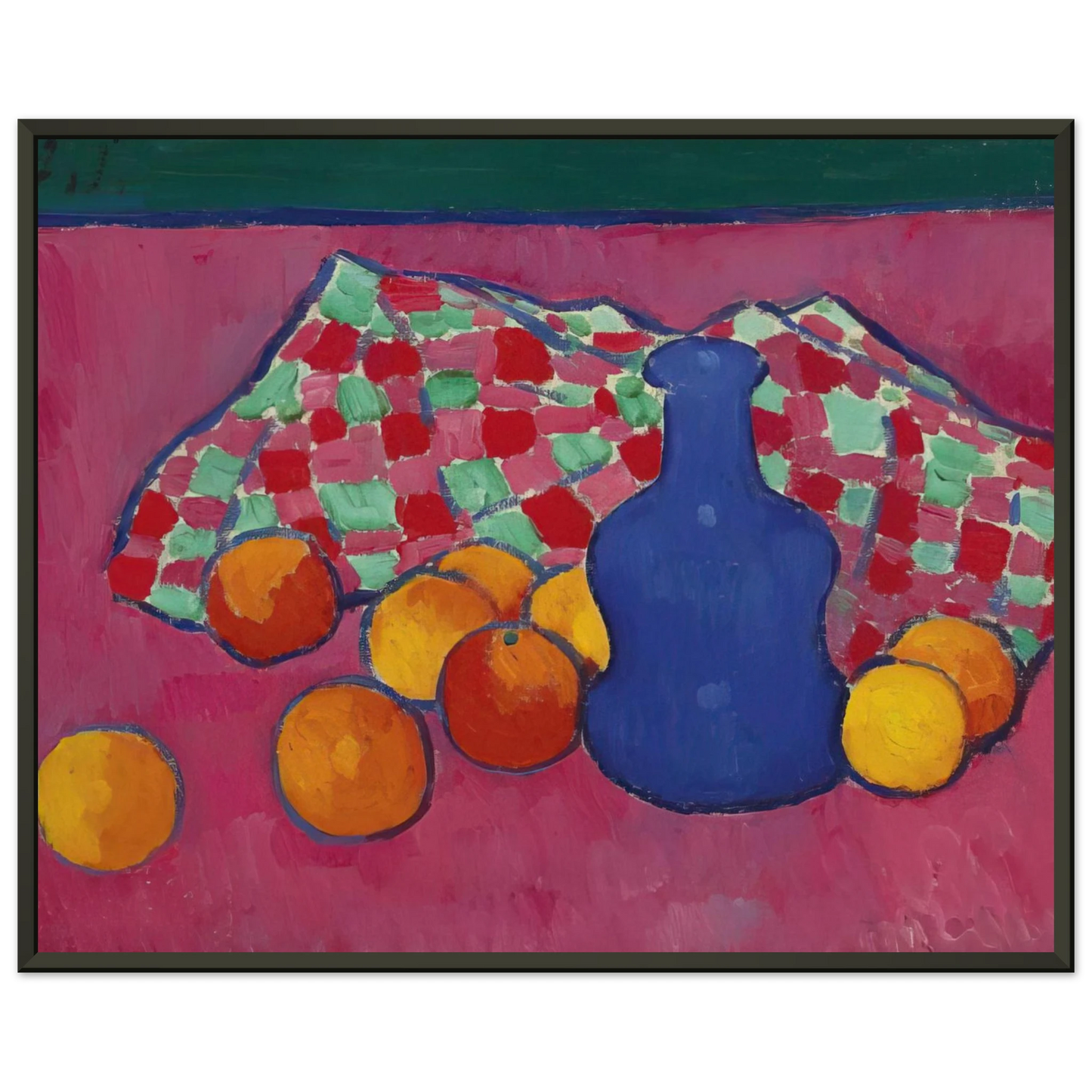 Alexej von Jawlensky BLAUE VASE MIT ORANGEN 1908 Framed Art Print - Aluminum Frame - 70x100 cm / 28x40 inches