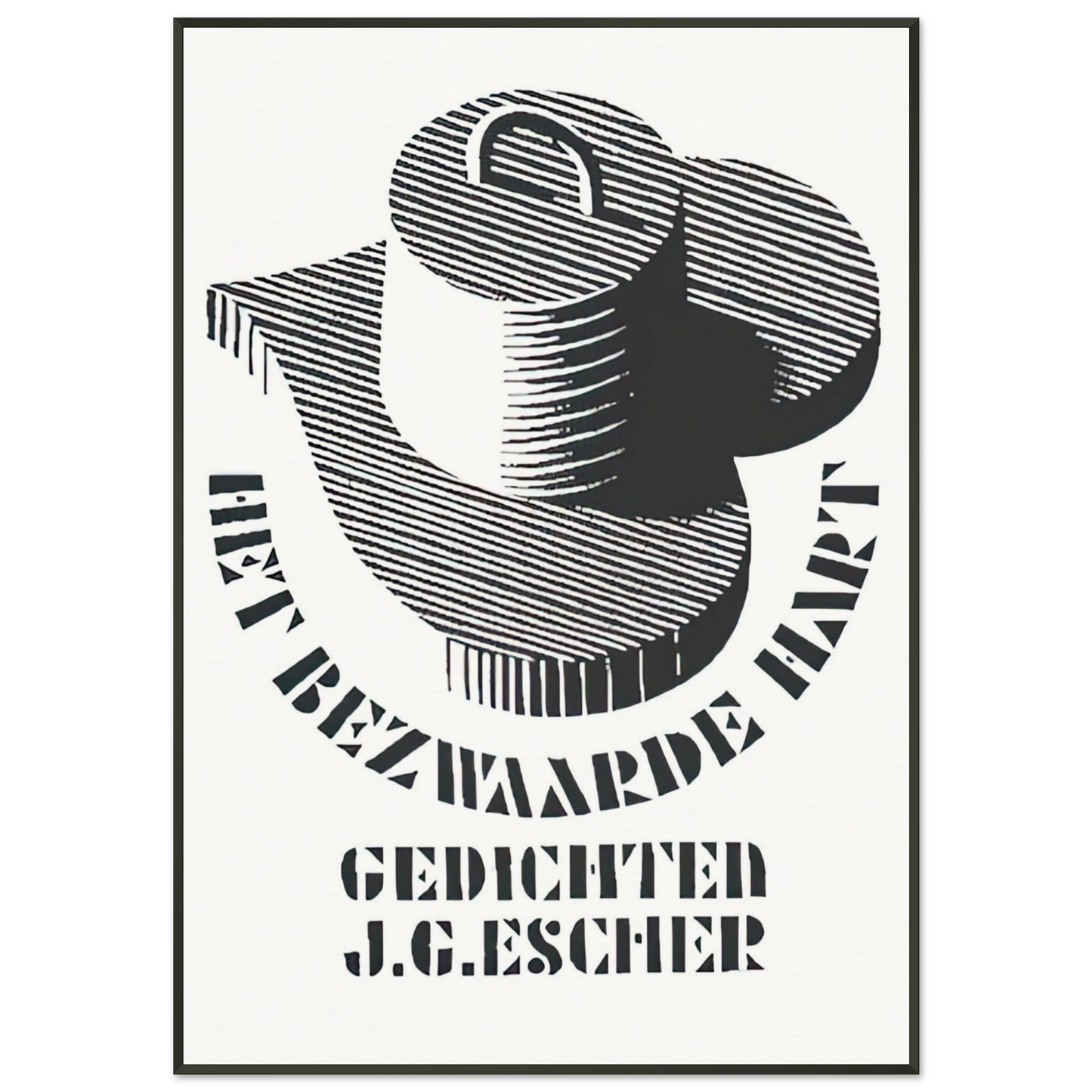 MC Escher  ESCHER 26 Framed Art Print  - Aluminum Frame - 21x29.7 cm / 8x12"