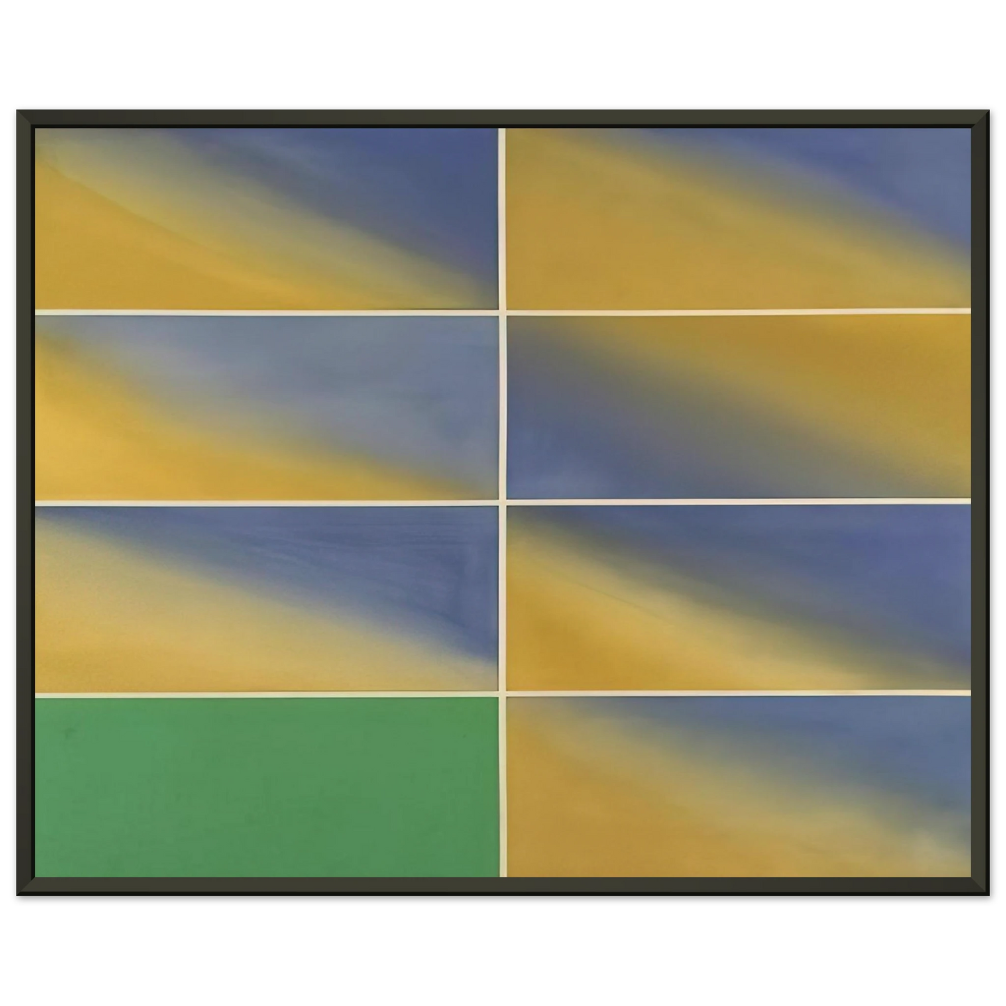 Mark Lancaster Cambridge Green 1968 Framed Art Print - Aluminum Frame - 60x80 cm / 24x32 inches