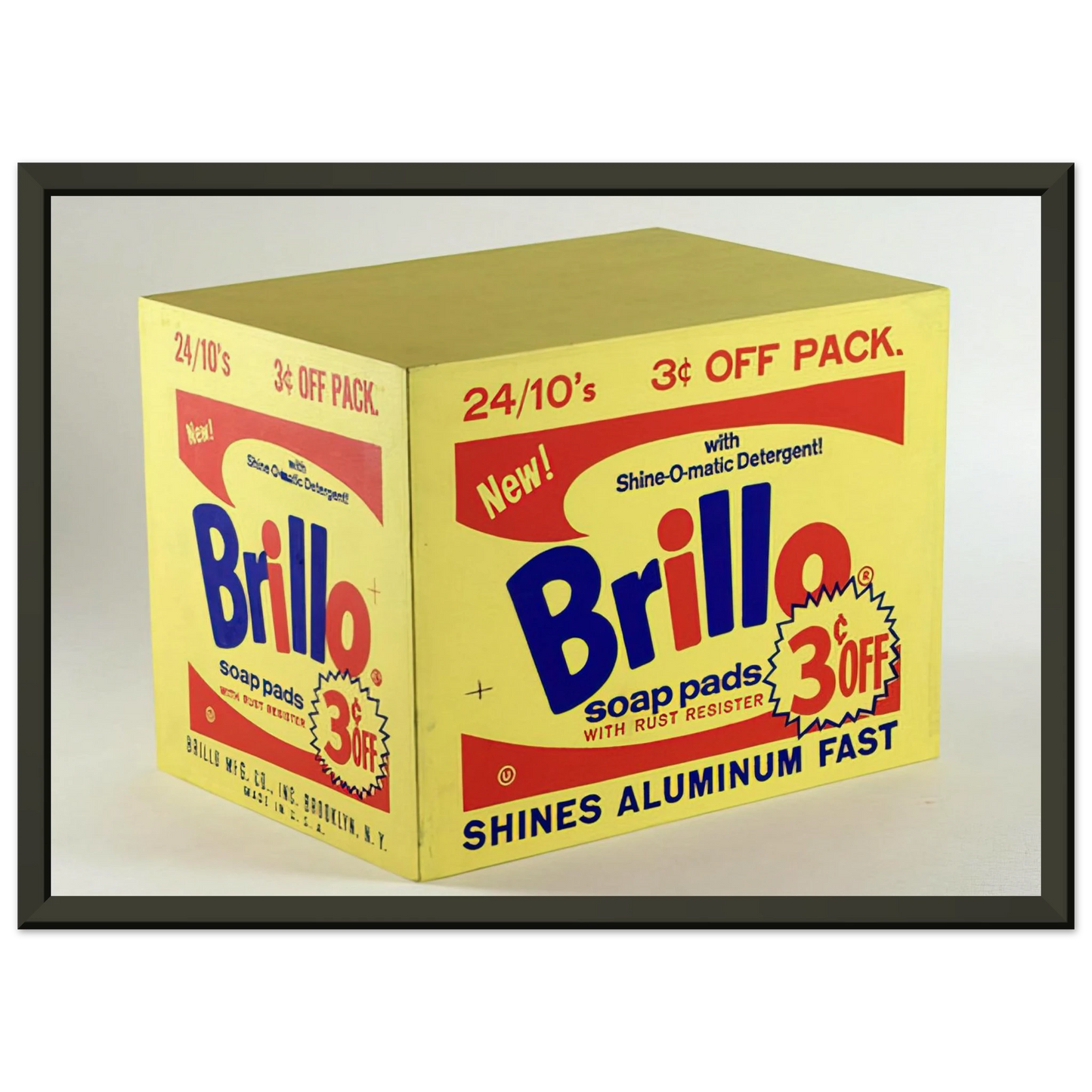 Andy Warhol Brillo Box 3c Off Framed Art Print - Aluminum Frame - 40x50 cm / 16x20 inches