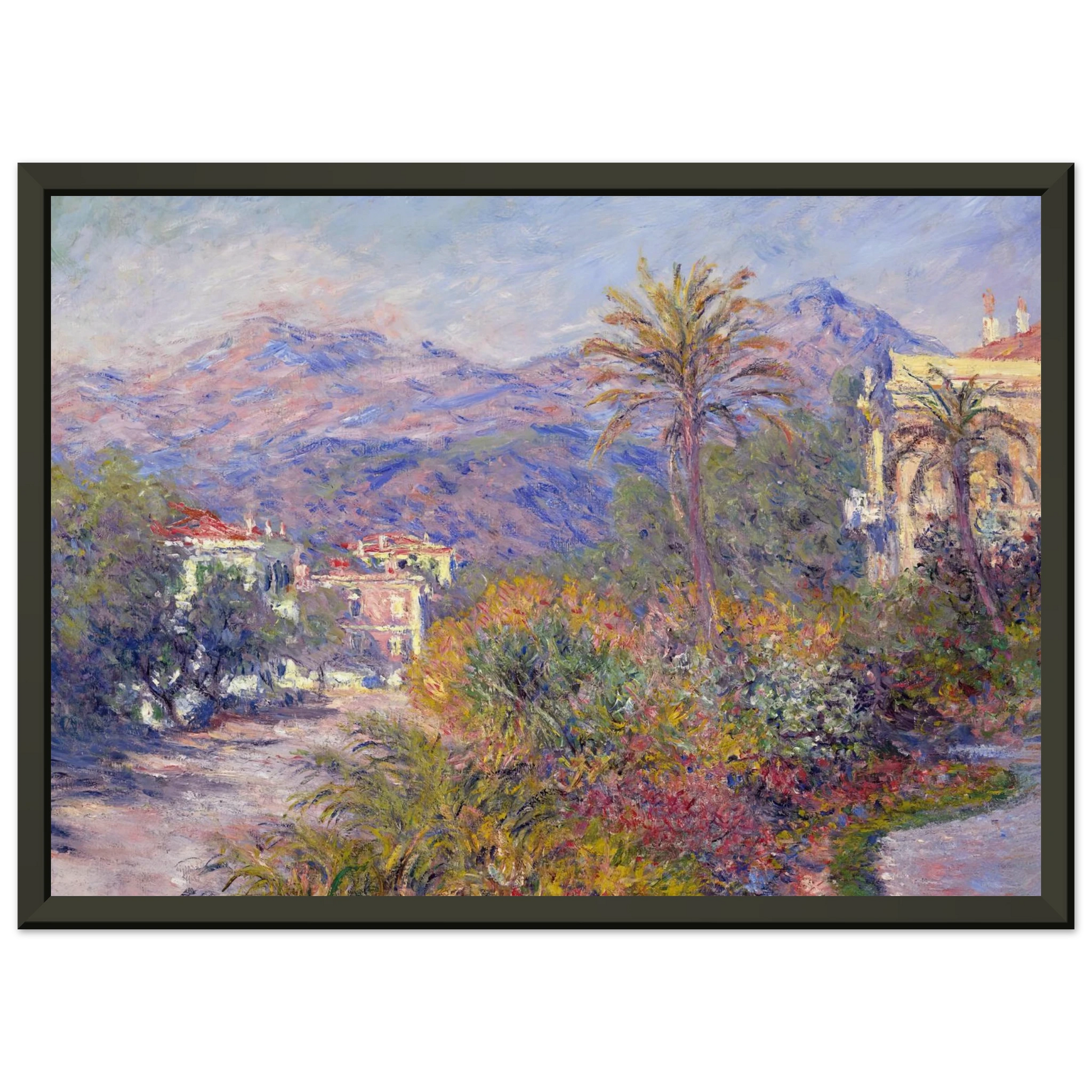claude monet  Strada Romada in Bordighera Framed Art Print  - Aluminum Frame - 70x100 cm / 28x40 inches