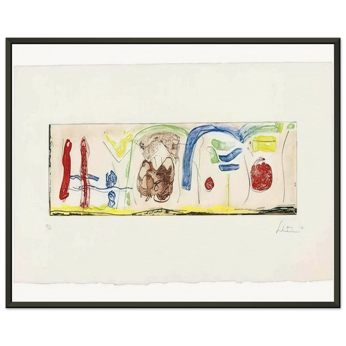 Helen Frankenthaler  Bridges  1996 Framed Art Print  - Aluminum Frame - 70x100 cm / 28x40 inches