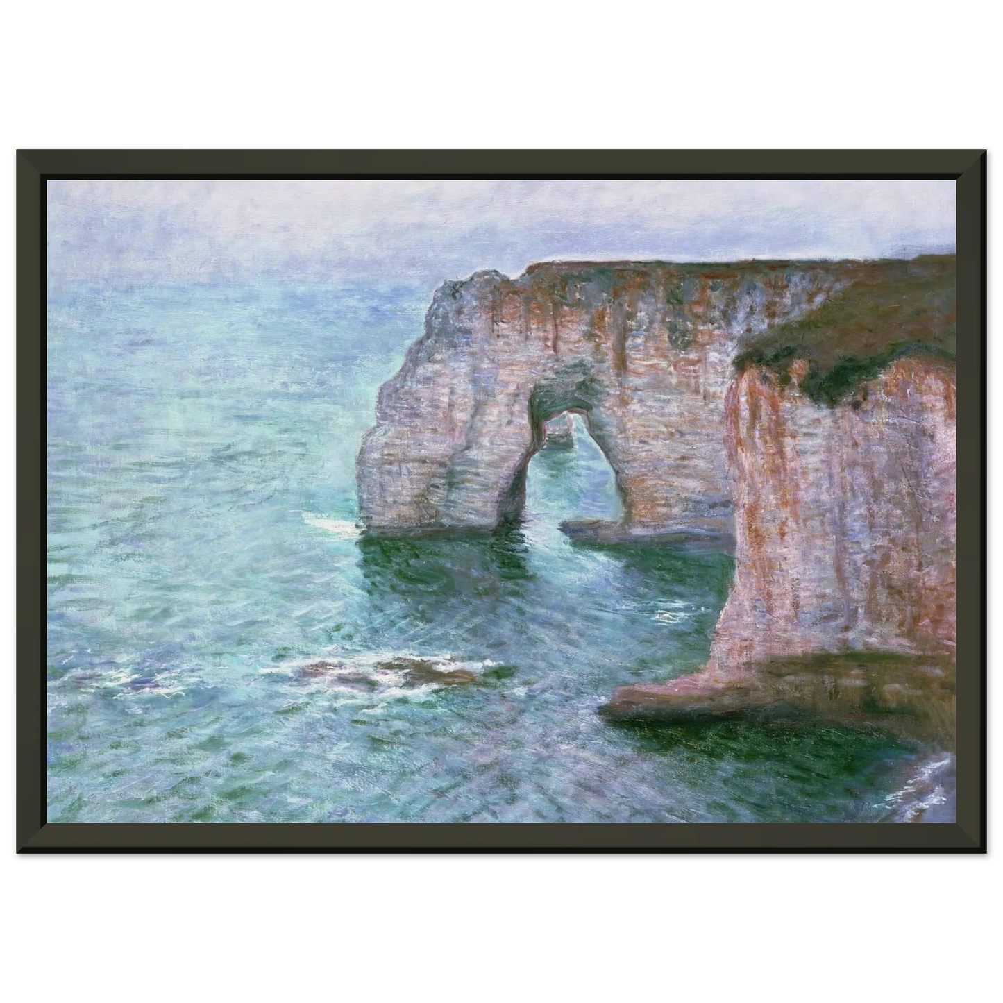 claude monet The Manneport Seen from the East Framed Art Print - Aluminum Frame - 40x50 cm / 16x20 inches
