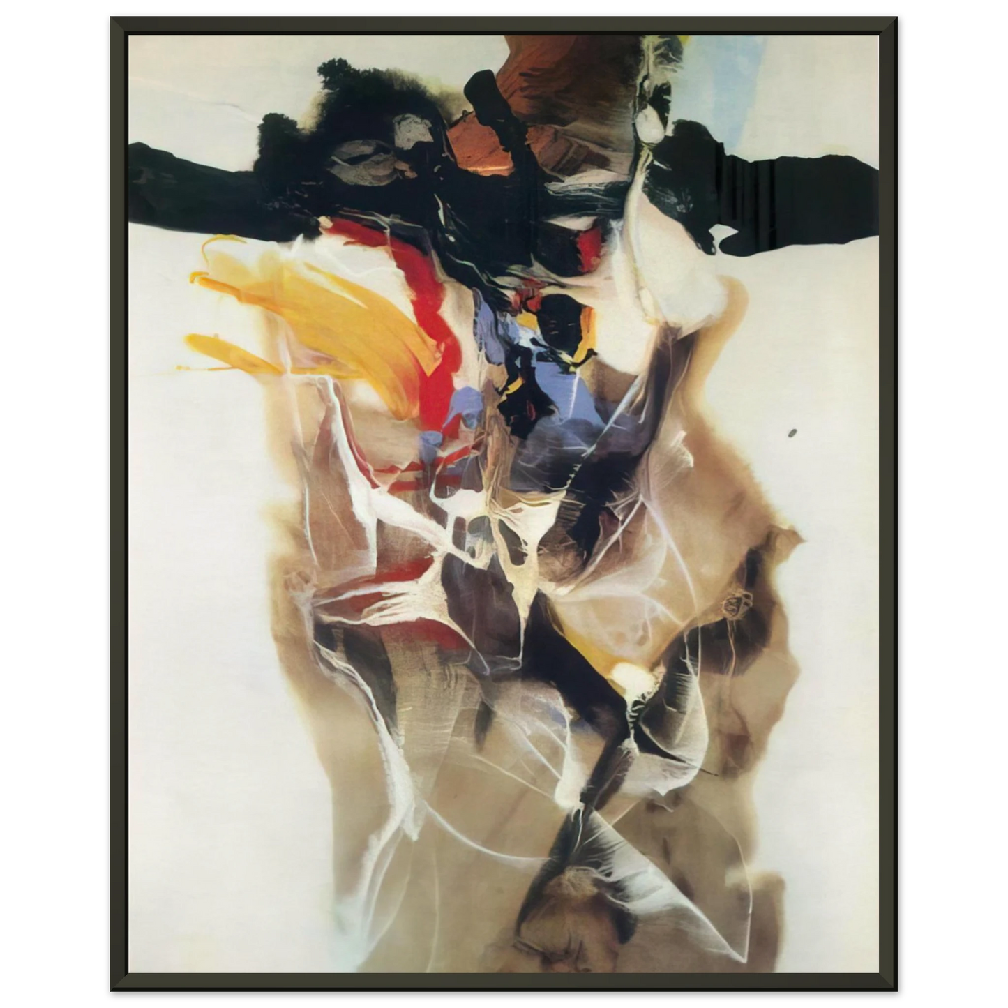 Paul Jenkins  Phenomena High Octane  1960 Framed Art Print  - Aluminum Frame - 40x50 cm / 16x20 inches