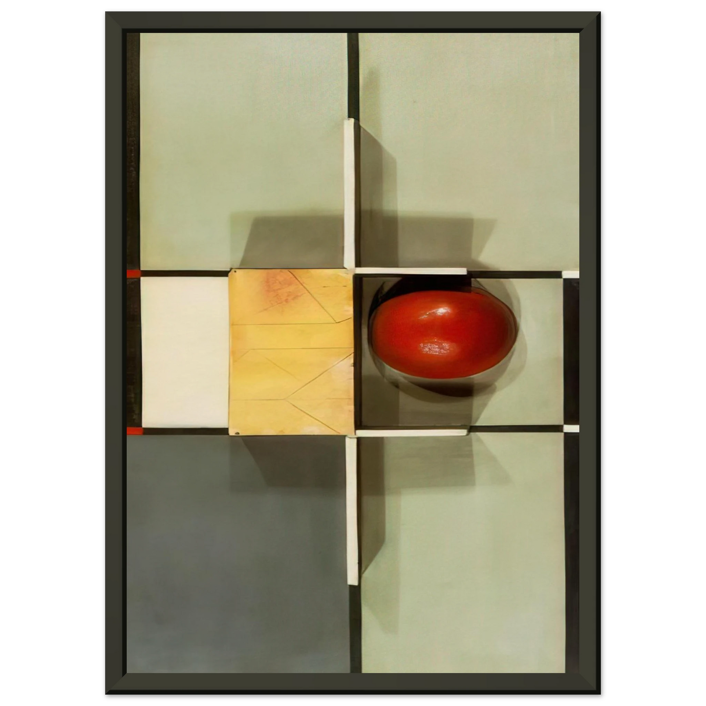 Kurt Schwitters RELIEF WITH CROSS AND SQUARE 1924 Framed Art Print - Aluminum Frame - 70x100 cm / 28x40 inches