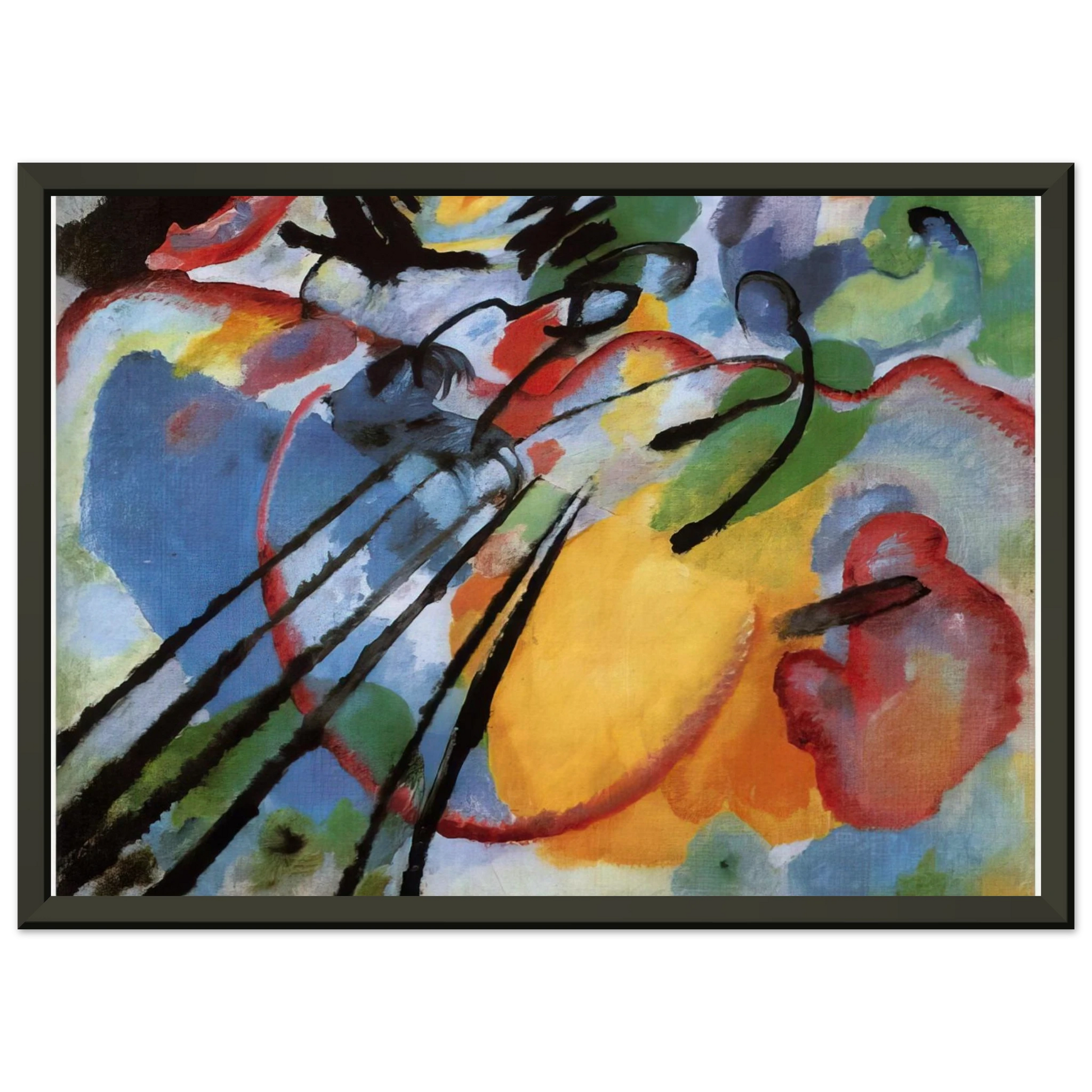 Wassily Kandinsky  IMPROVISATION 26 ROWING 1912 Framed Art Print  - Aluminum Frame - 60x80 cm / 24x32 inches