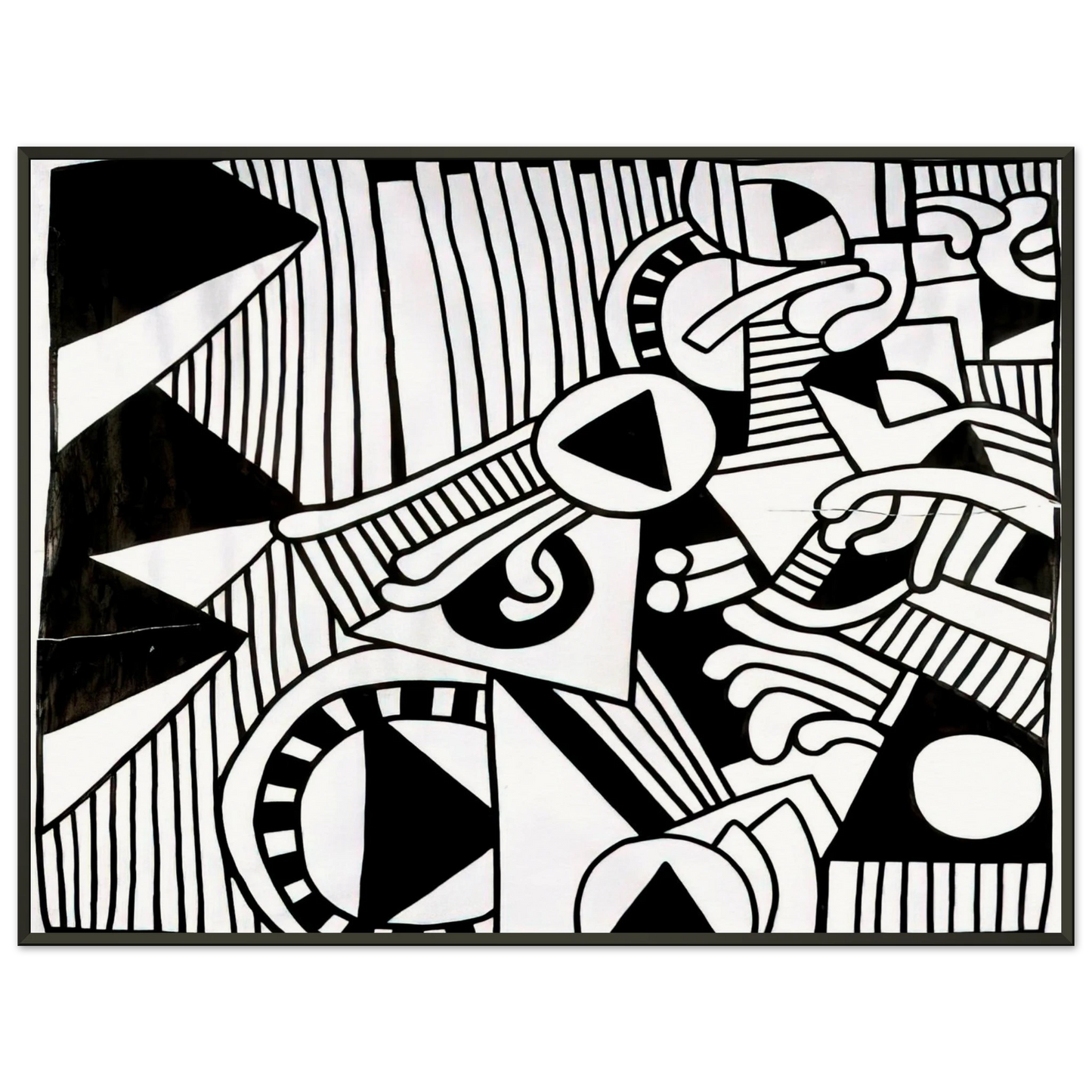 Keith Haring UNTITLED 1978 1 Framed Art Print - Aluminum Frame - 70x100 cm / 28x40 inches