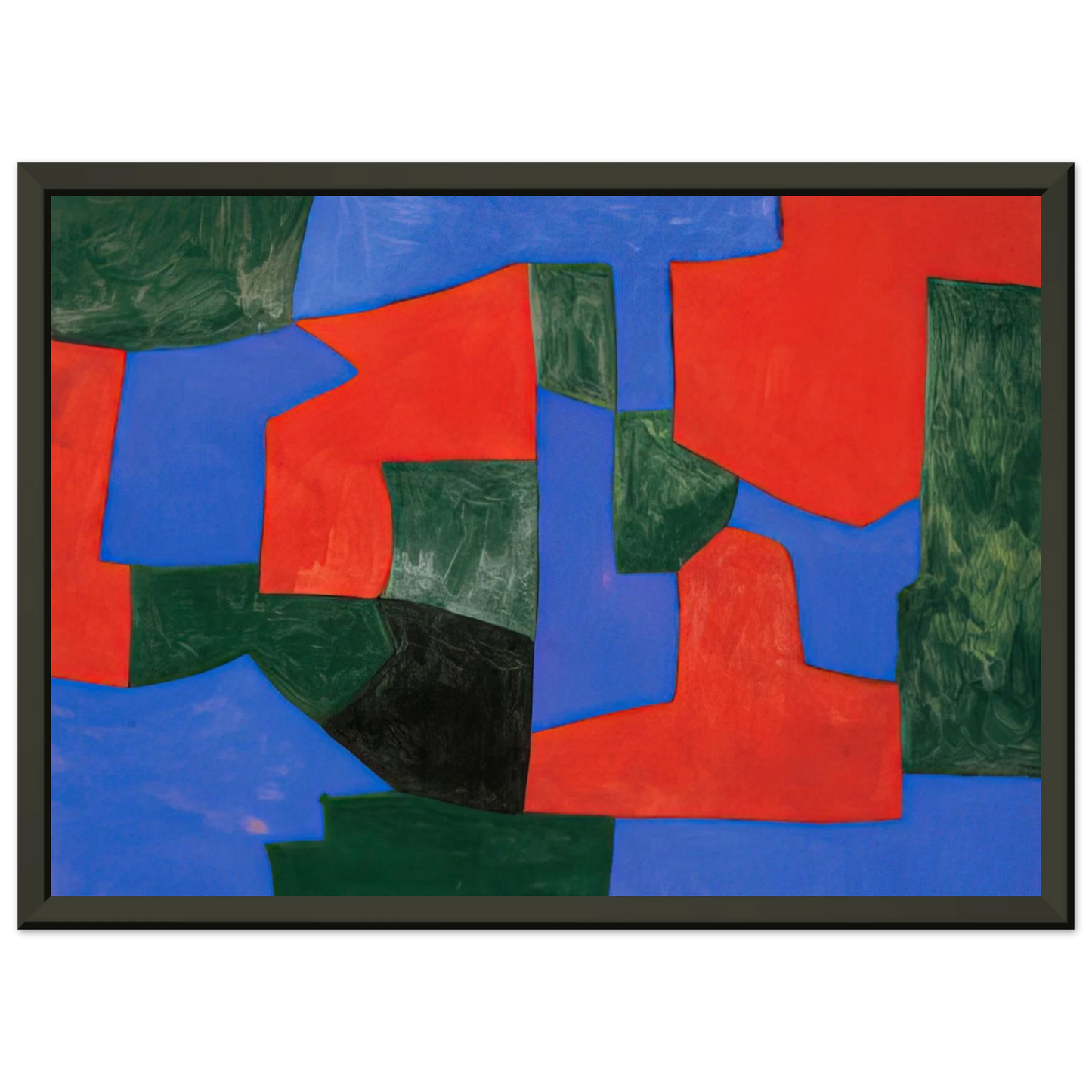 Serge Poliakoff Composition abstraite 1959 Framed Art Print - Aluminum Frame - 60x80 cm / 24x32 inches