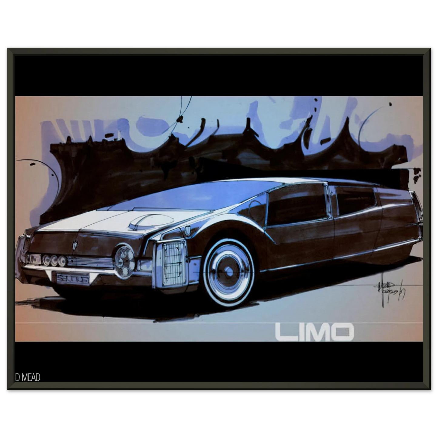 Syd Mead Syd Mead Framed Art Print - Aluminum Frame - 40x50 cm / 16x20 inches