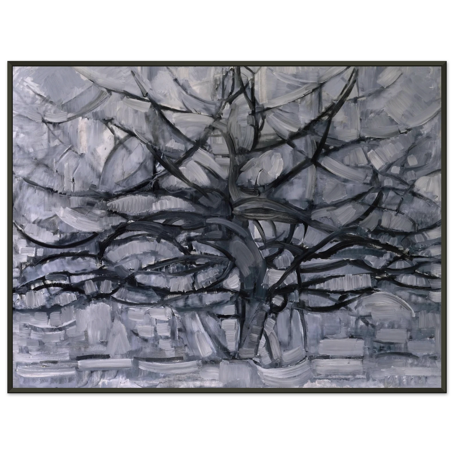 Piet Mondrian The Gray Tree Framed Art Print - Aluminum Frame - 70x100 cm / 28x40 inches