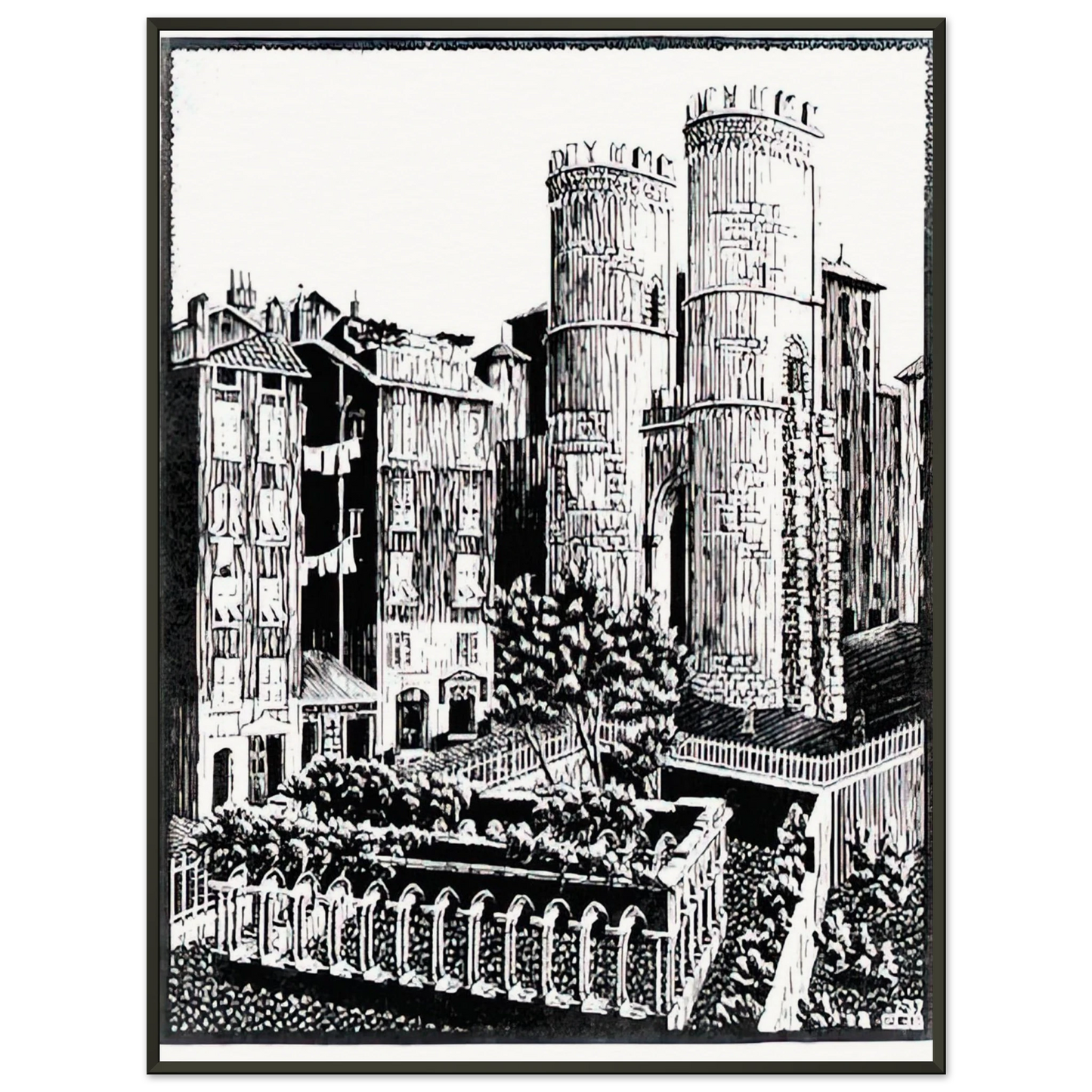 MC Escher  ESCHER 25 Framed Art Print  - Aluminum Frame - 70x100 cm / 28x40 inches