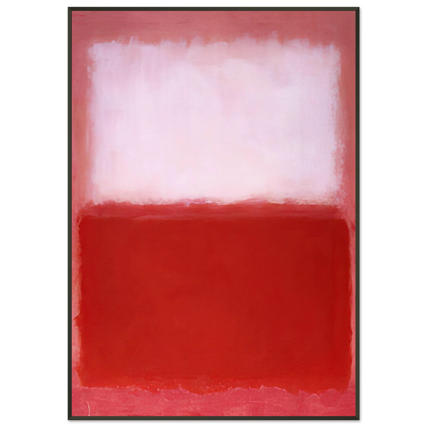 Mark Rothko White Over Red 1957 Framed Art Print - Aluminum Frame - 21x29.7 cm / 8x12"