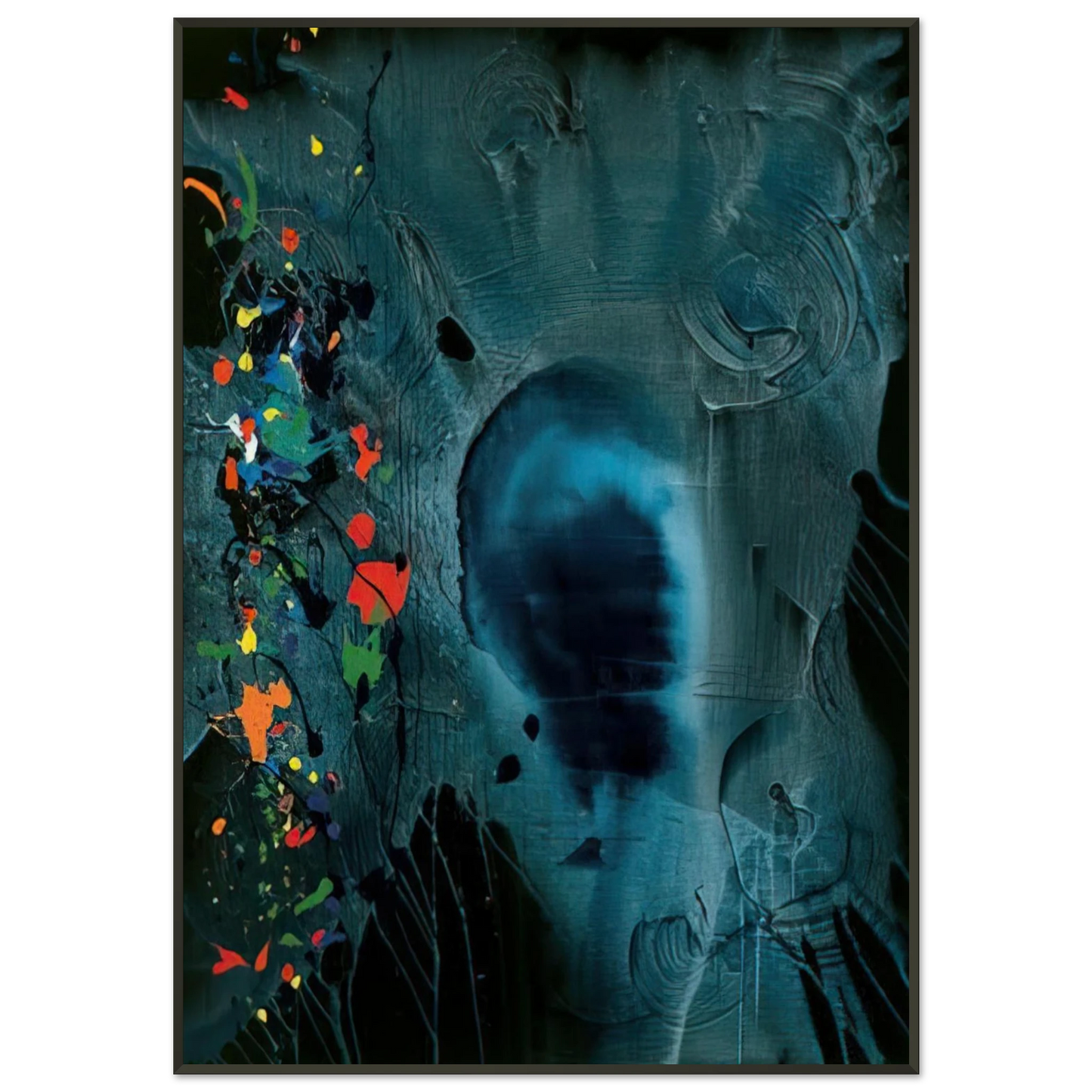 John Hoyland Love and Grief 54006 2006 Framed Art Print - Aluminum Frame - 21x29.7 cm / 8x12"