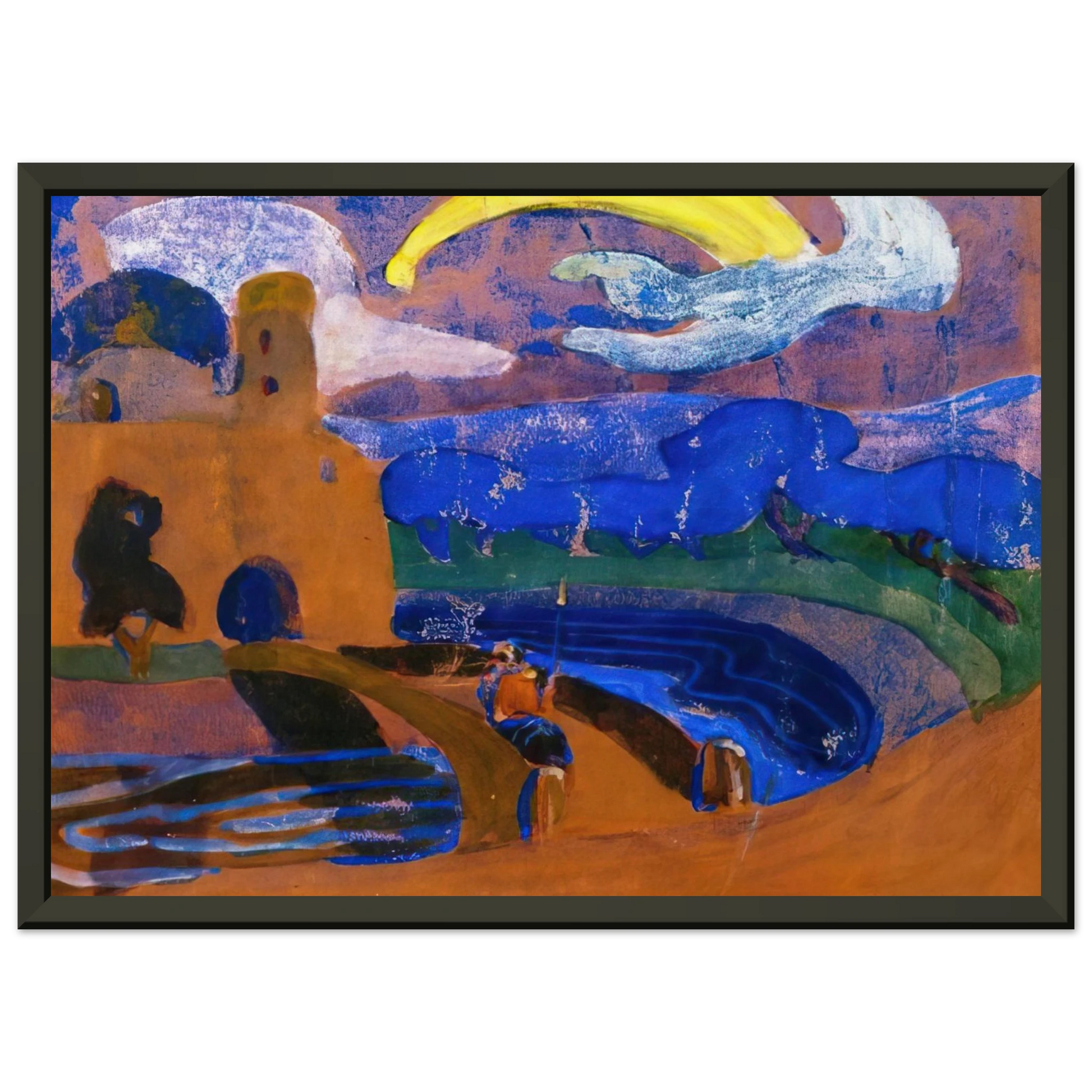 Wassily Kandinsky  COMET 1900 Framed Art Print  - Aluminum Frame - 70x100 cm / 28x40 inches