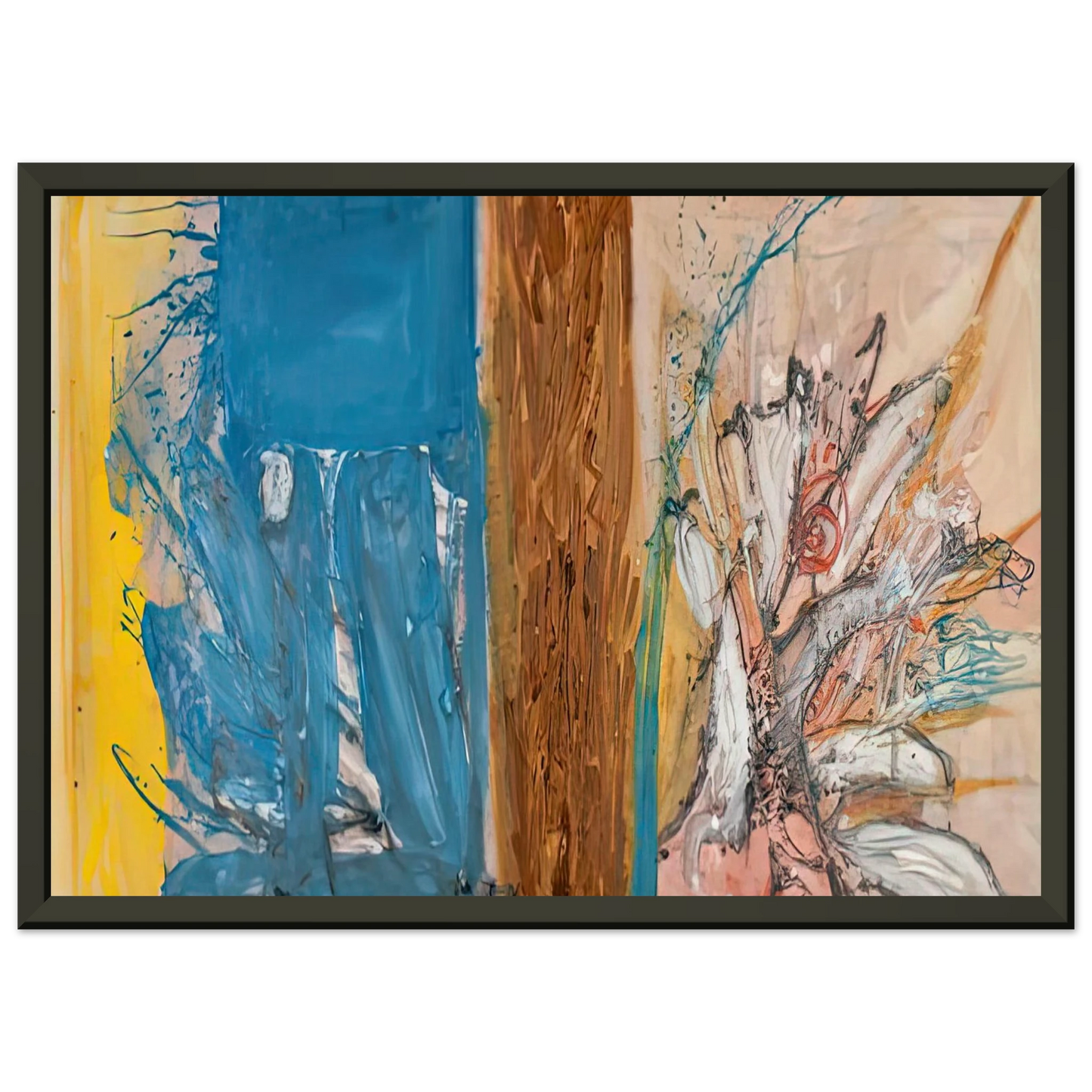 Helen Frankenthaler The Facade 1954 Framed Art Print - Aluminum Frame - 70x100 cm / 28x40 inches