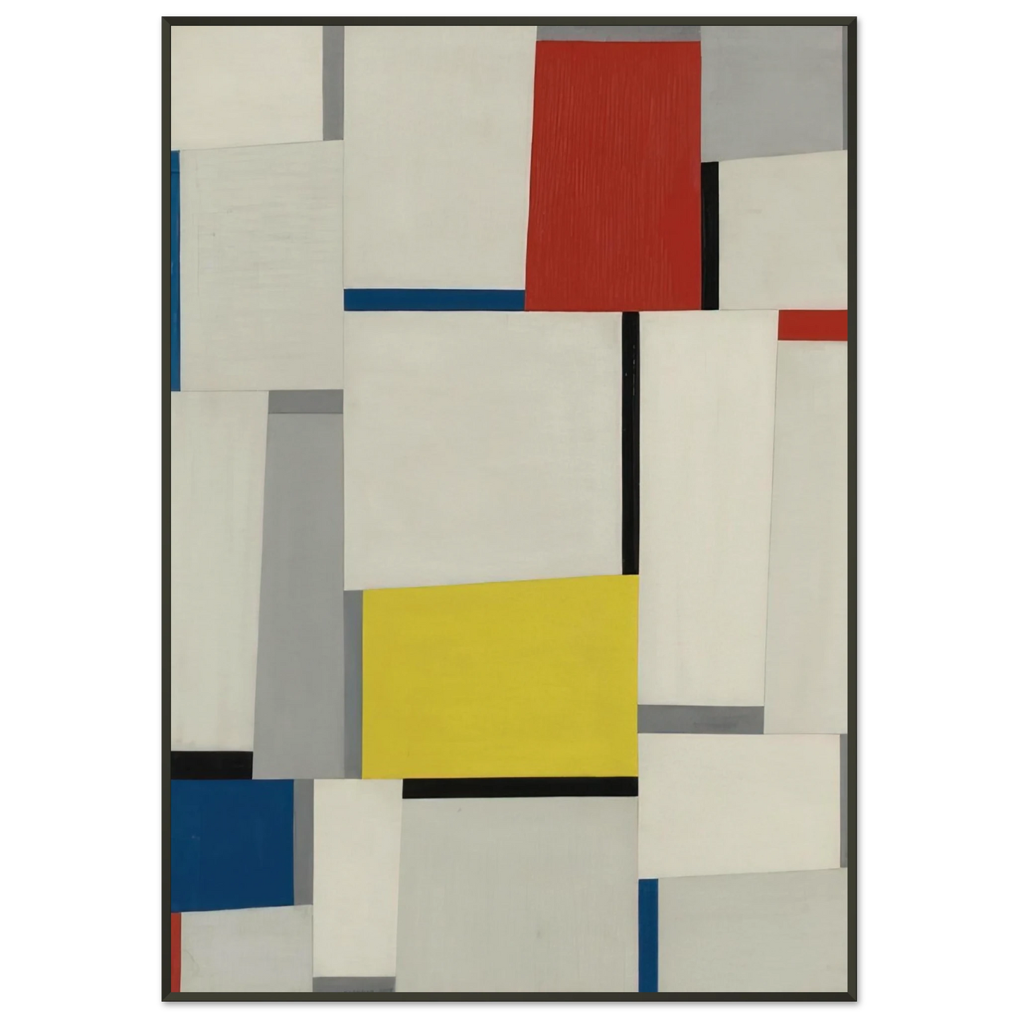 Fritz Glarner Relational Painting 65 1953 Framed Art Print - Aluminum Frame - 21x29.7 cm / 8x12"
