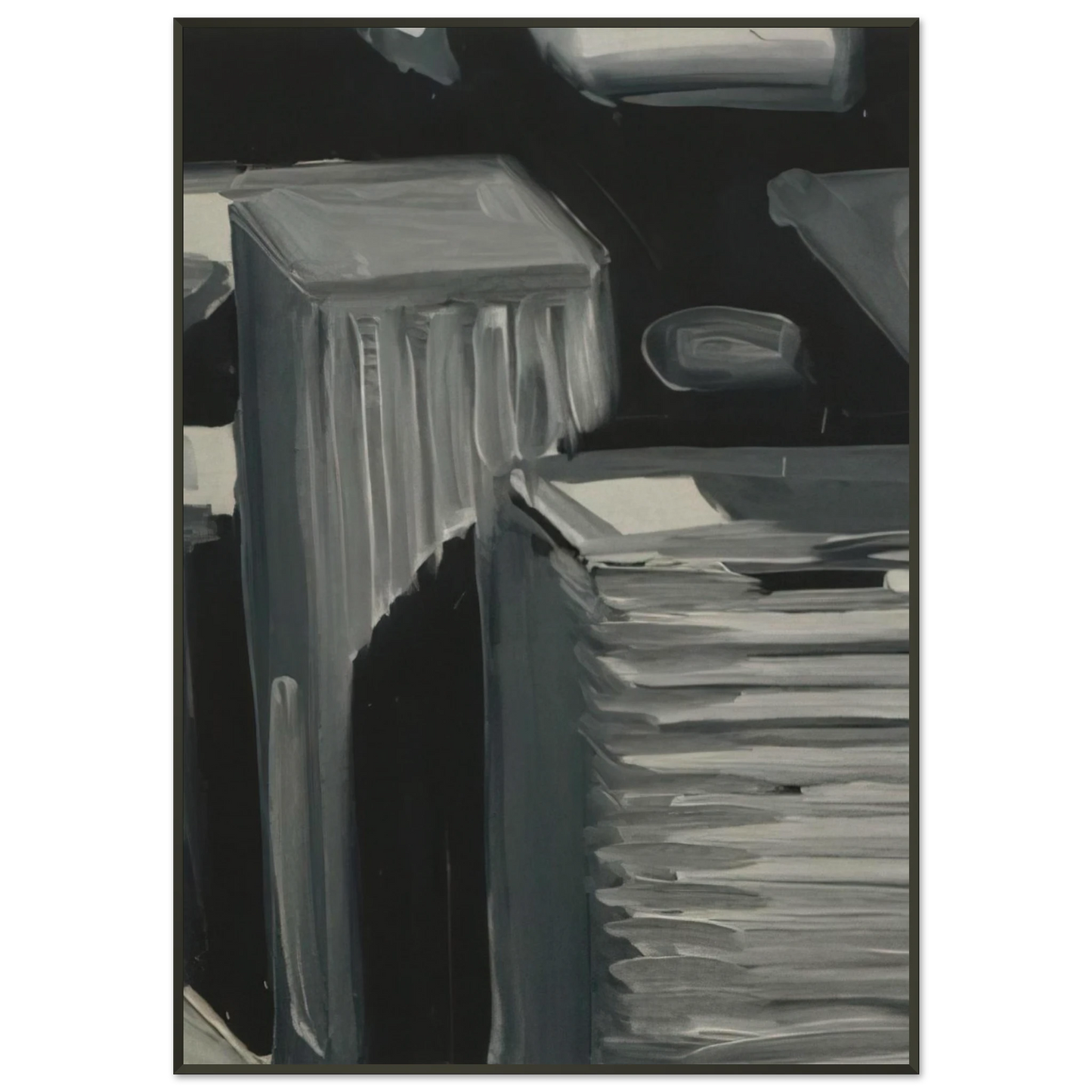 Gerhard Richter TOWNSCAPE 1968 5 Framed Art Print - Aluminum Frame - 21x29.7 cm / 8x12"