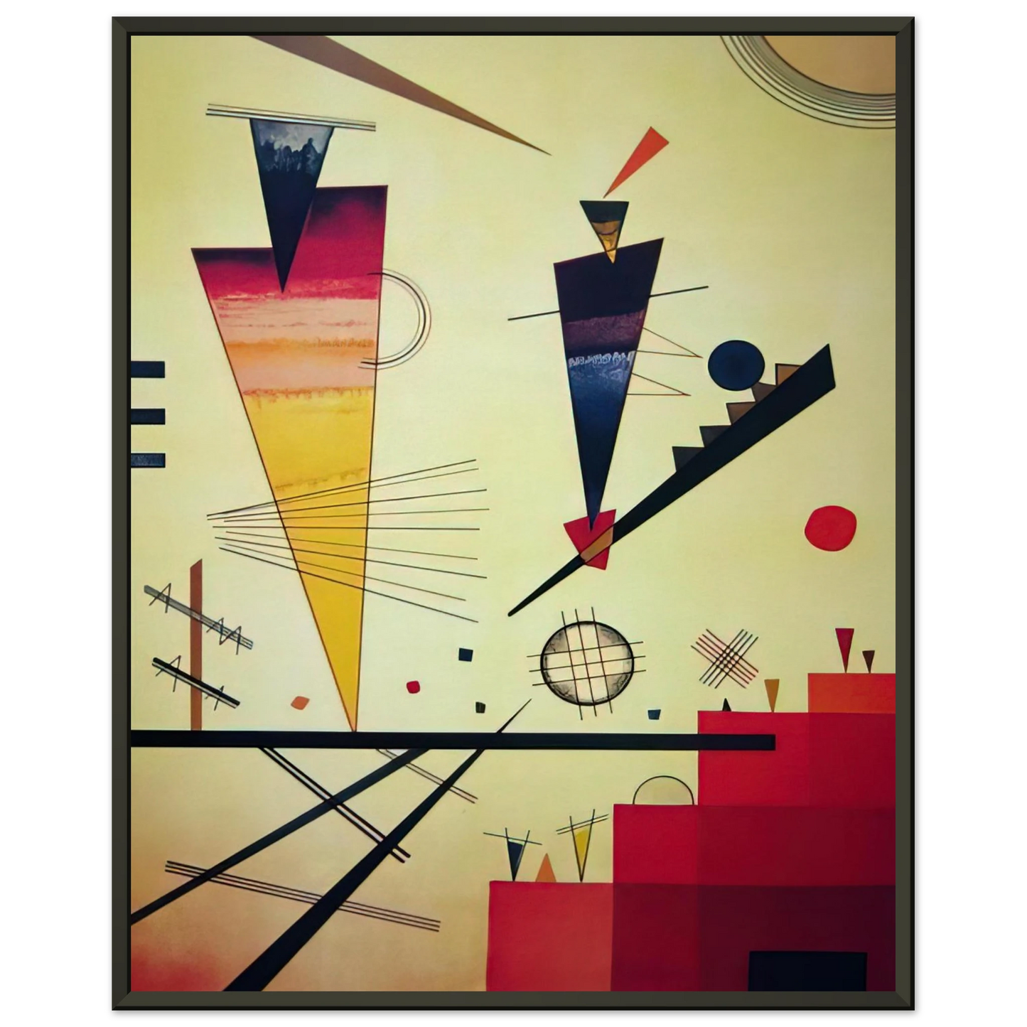 Wassily Kandinsky  MERRY STRUCTURE 1926 Framed Art Print  - Aluminum Frame - 70x100 cm / 28x40 inches