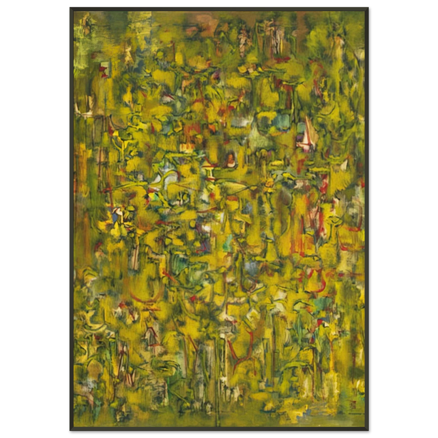 Ad Reinhardt Number 43 Abstract Painting Yellow 1947 Framed Art Print - Aluminum Frame - 21x29.7 cm / 8x12"