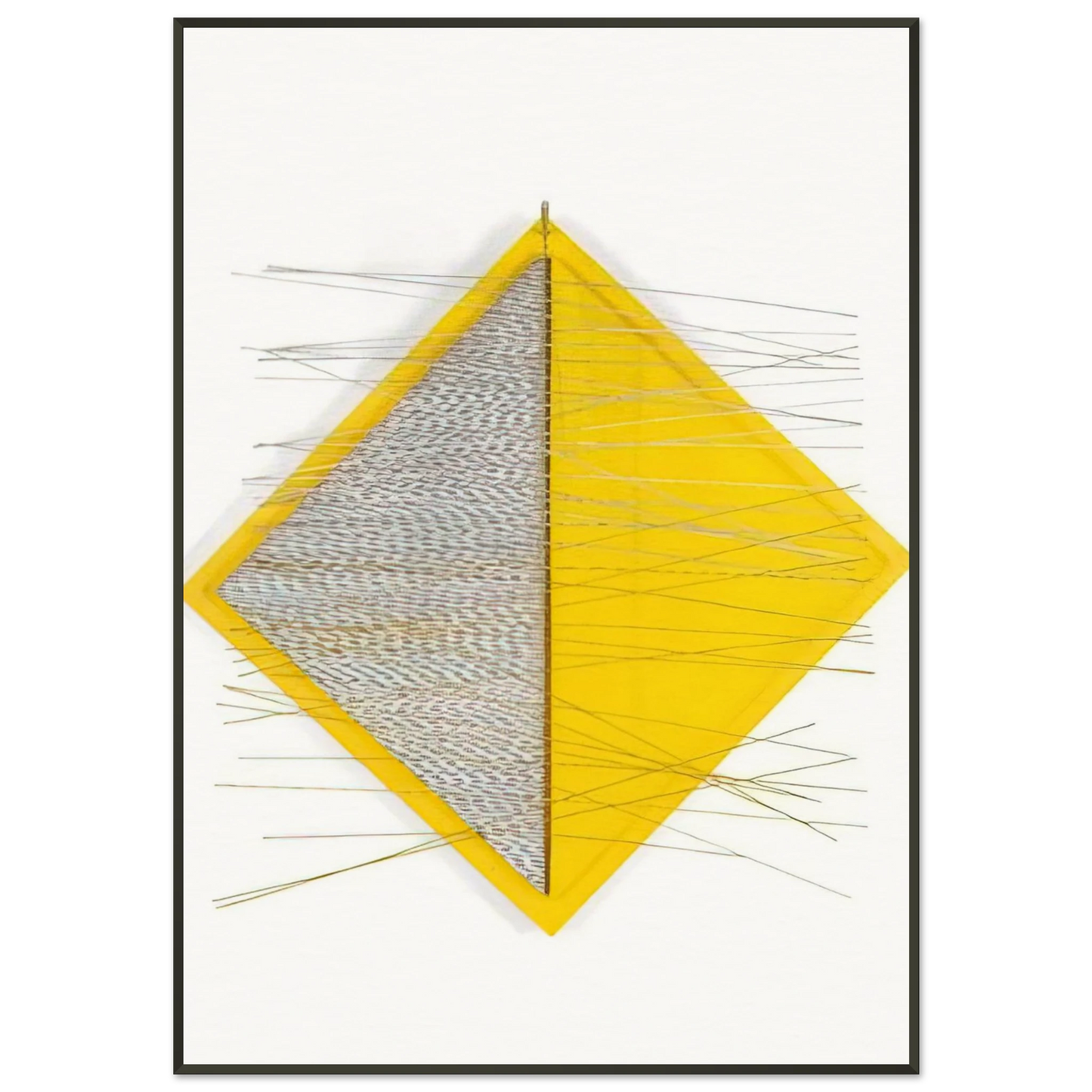 Jesus Rafael Soto PETITE LOSANGE JAUNE Framed Art Print - Aluminum Frame - 21x29.7 cm / 8x12"