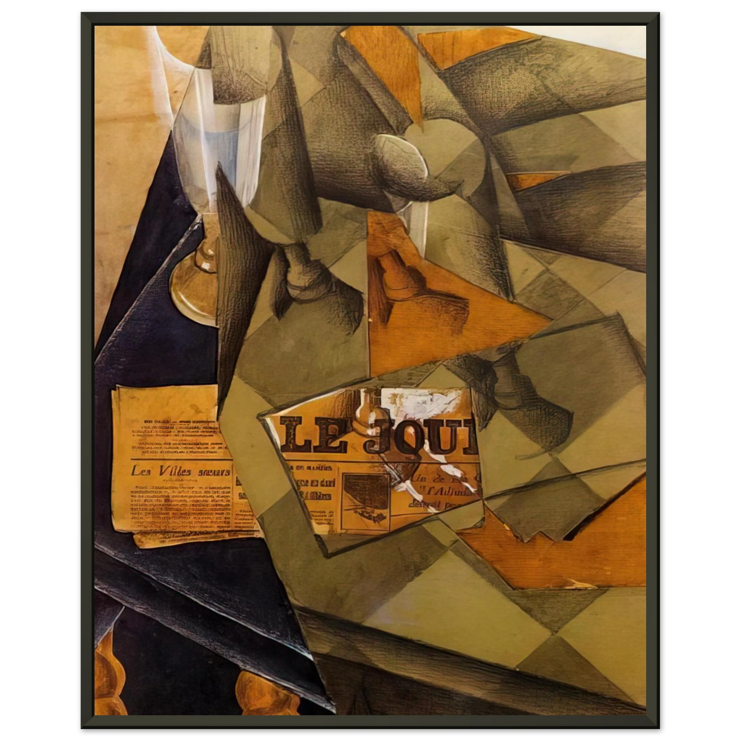 Juan Gris  STILL LIFE 1914 Framed Art Print  - Aluminum Frame - 70x100 cm / 28x40 inches