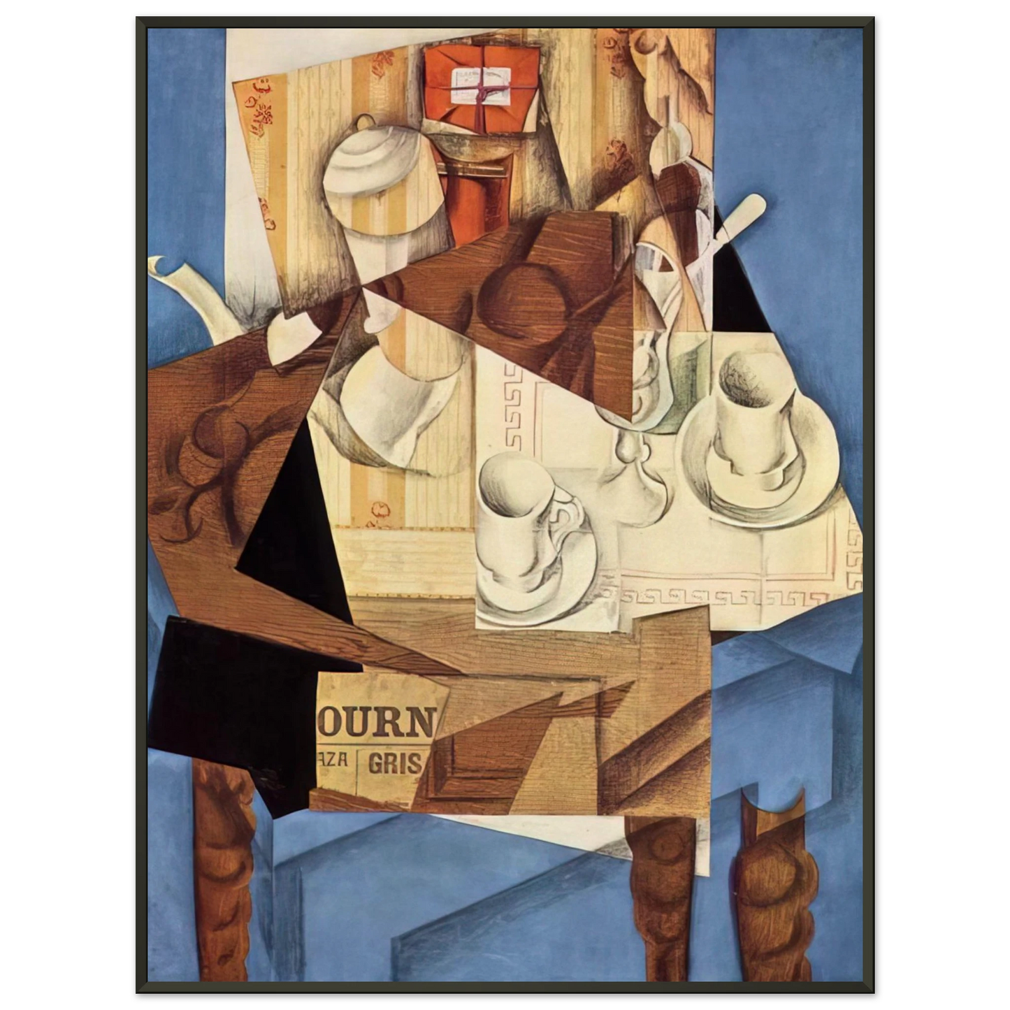 Juan Gris  BREAKFAST 1914 Framed Art Print  - Aluminum Frame - 60x80 cm / 24x32 inches