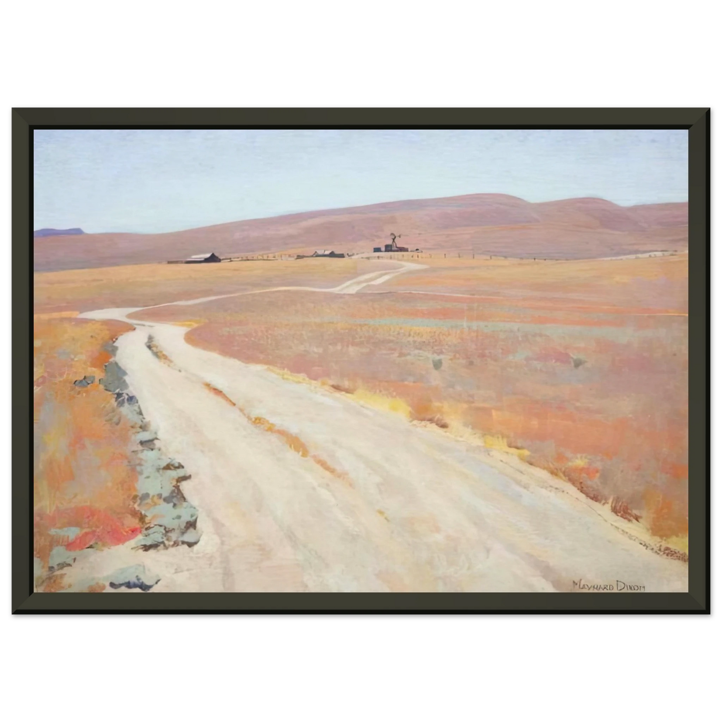 Maynard Dixon ABANDONED RANCH 1935 Framed Art Print - Aluminum Frame - 40x50 cm / 16x20 inches