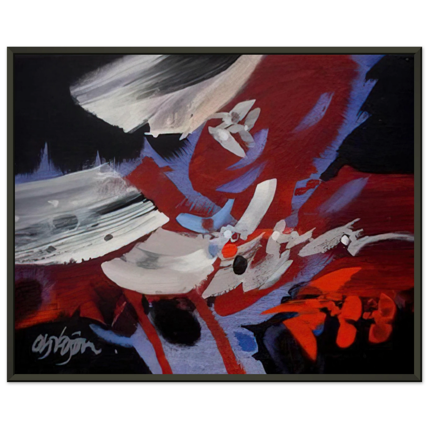Alejandro Obregon VIENTOS 1989 Framed Art Print - Aluminum Frame - 40x50 cm / 16x20 inches