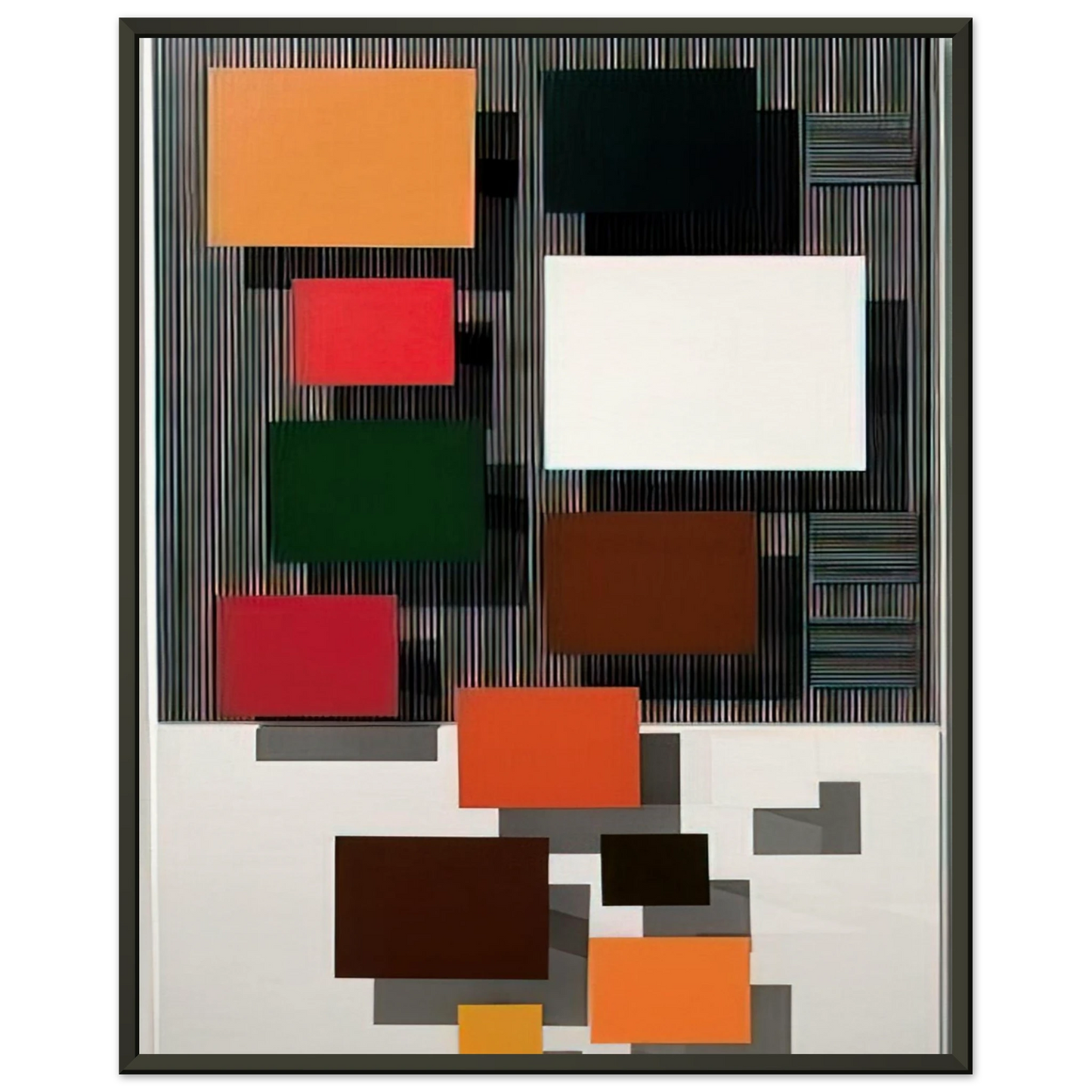 Jesus Rafael Soto VIBRATION SUPERIEURE 1998 Framed Art Print - Aluminum Frame - 40x50 cm / 16x20 inches