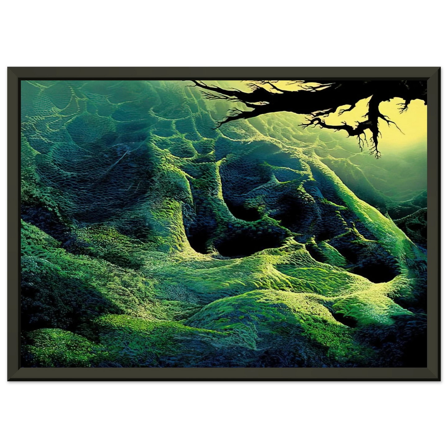 Eyvind Earle  My Soul Framed Art Print  - Aluminum Frame - 40x50 cm / 16x20 inches