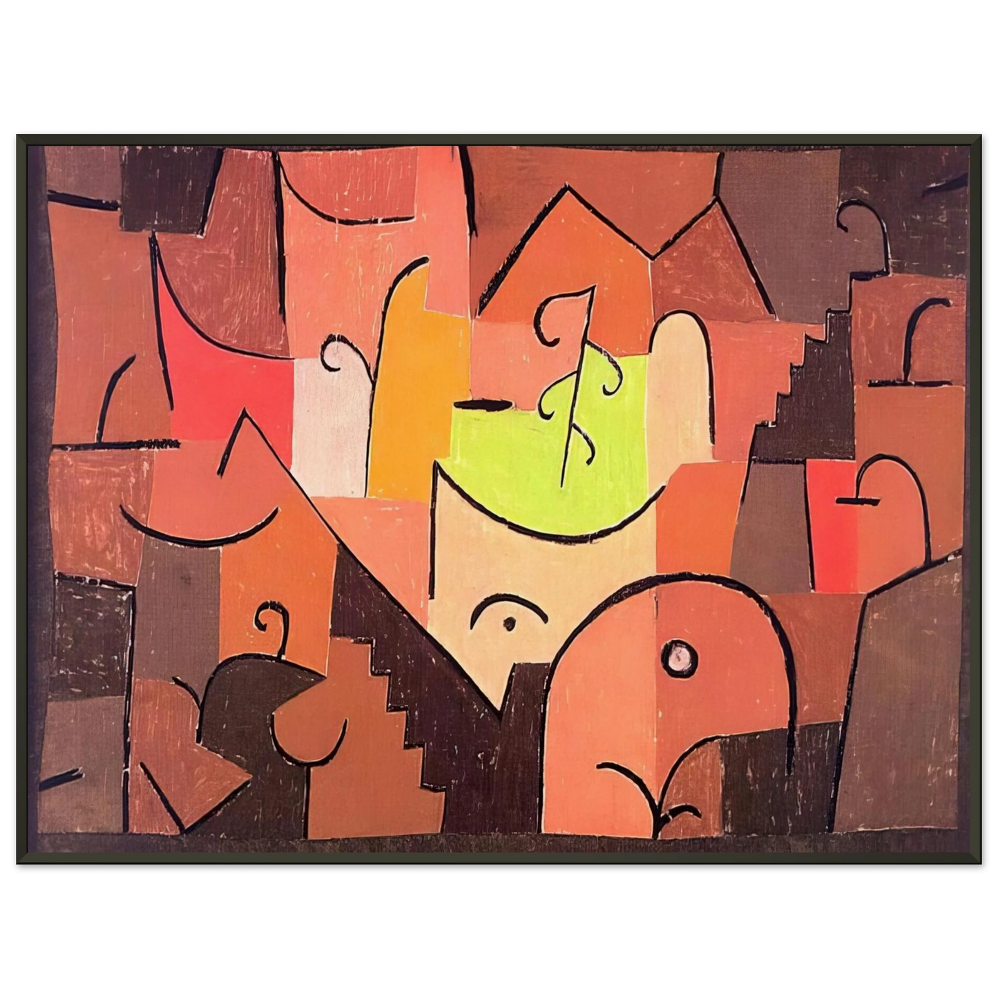 Paul Klee STAGE LANDSCAPE 1922 Framed Art Print - Aluminum Frame - 40x50 cm / 16x20 inches