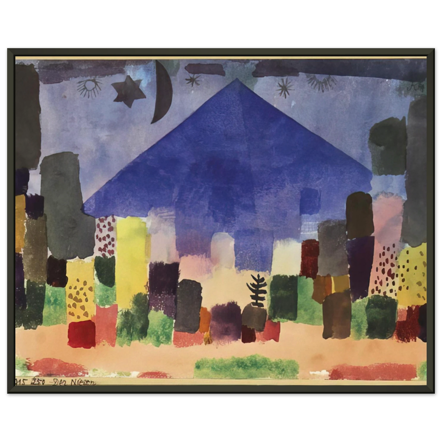 Paul Klee  MOUNT NIESEN 1915 Framed Art Print  - Aluminum Frame - 60x80 cm / 24x32 inches