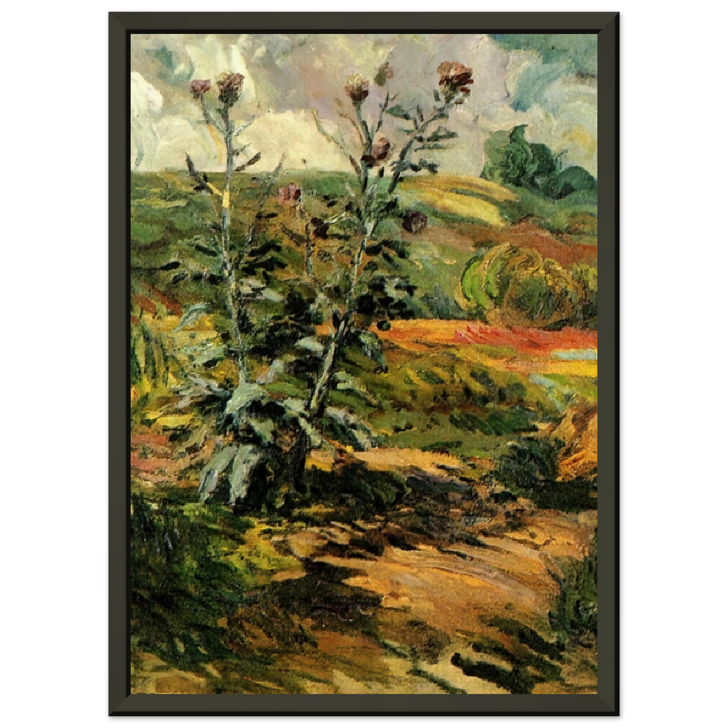 Vincent van Gogh Two Thistles Framed Art Print - Aluminum Frame - 70x100 cm / 28x40 inches