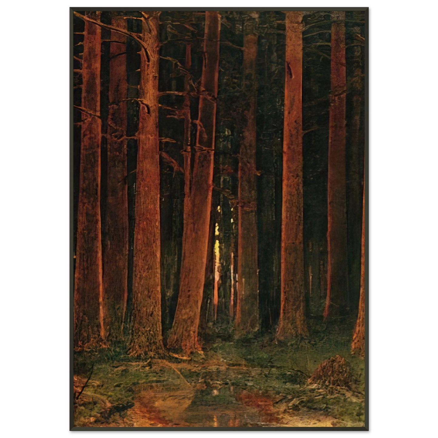 Arkhyp Kuindzhi Sunset in the forest Framed Art Print - Aluminum Frame - 21x29.7 cm / 8x12"