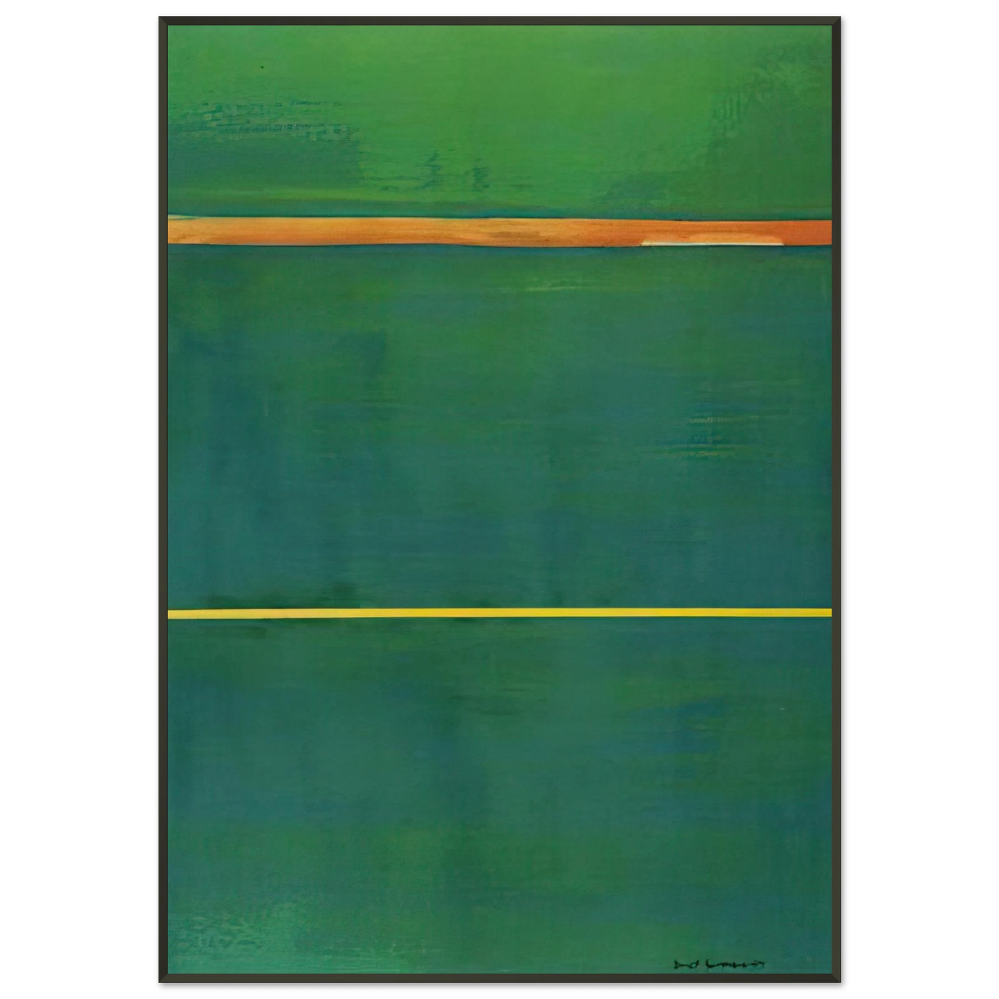 Barnett Newman Dionysius Framed Art Print - Aluminum Frame - 21x29.7 cm / 8x12"