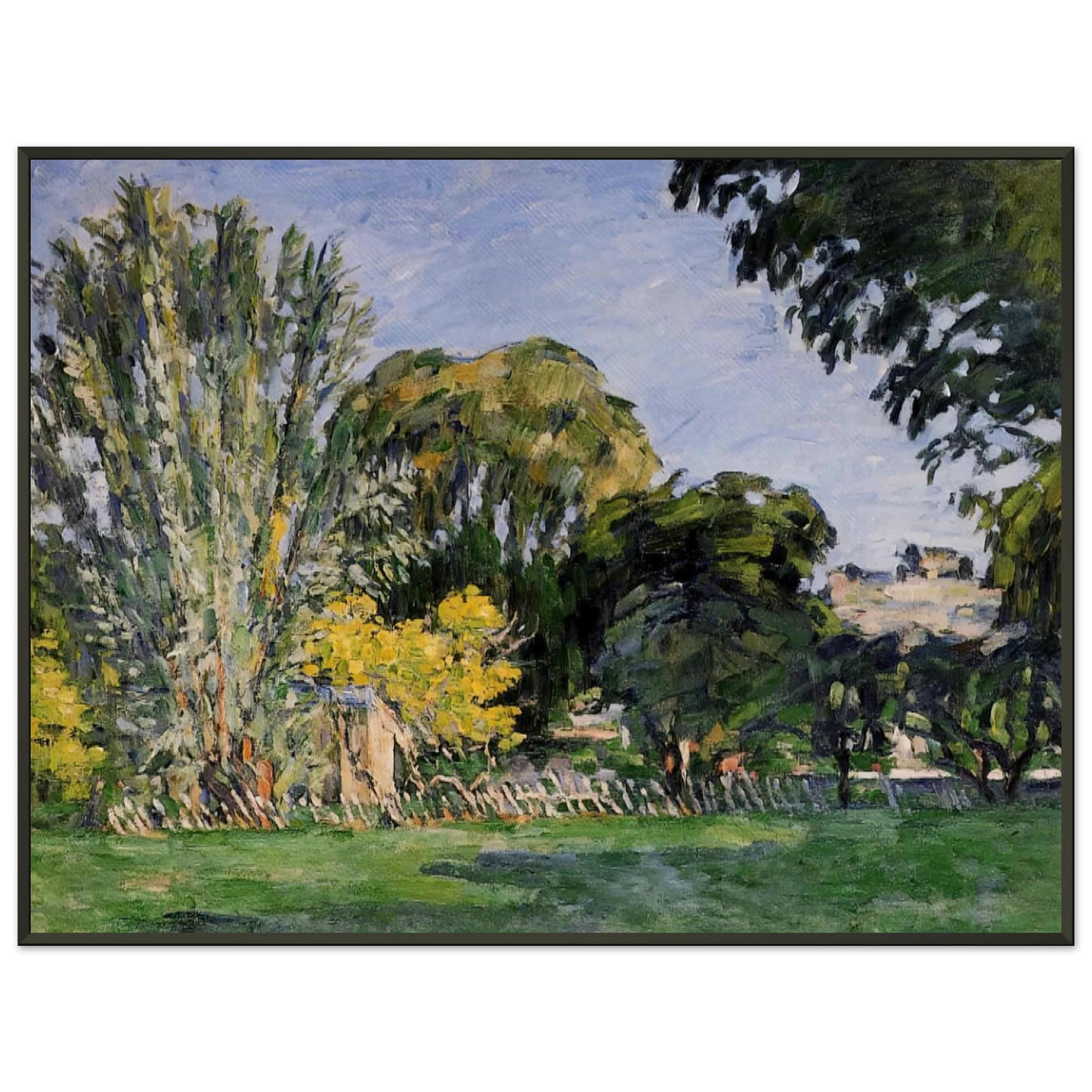 Paul Cezanne The Trees of Jas de Bouffan Framed Art Print - Aluminum Frame - 70x100 cm / 28x40 inches