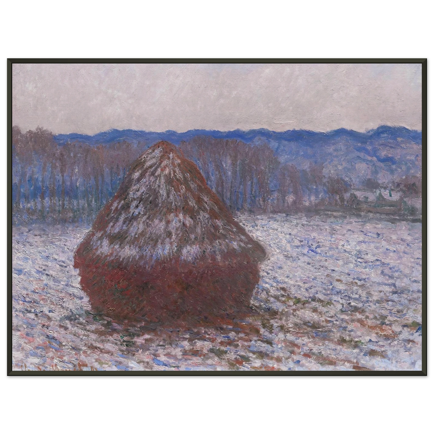 claude monet  Stack of Wheat Framed Art Print  - Aluminum Frame - 60x80 cm / 24x32 inches