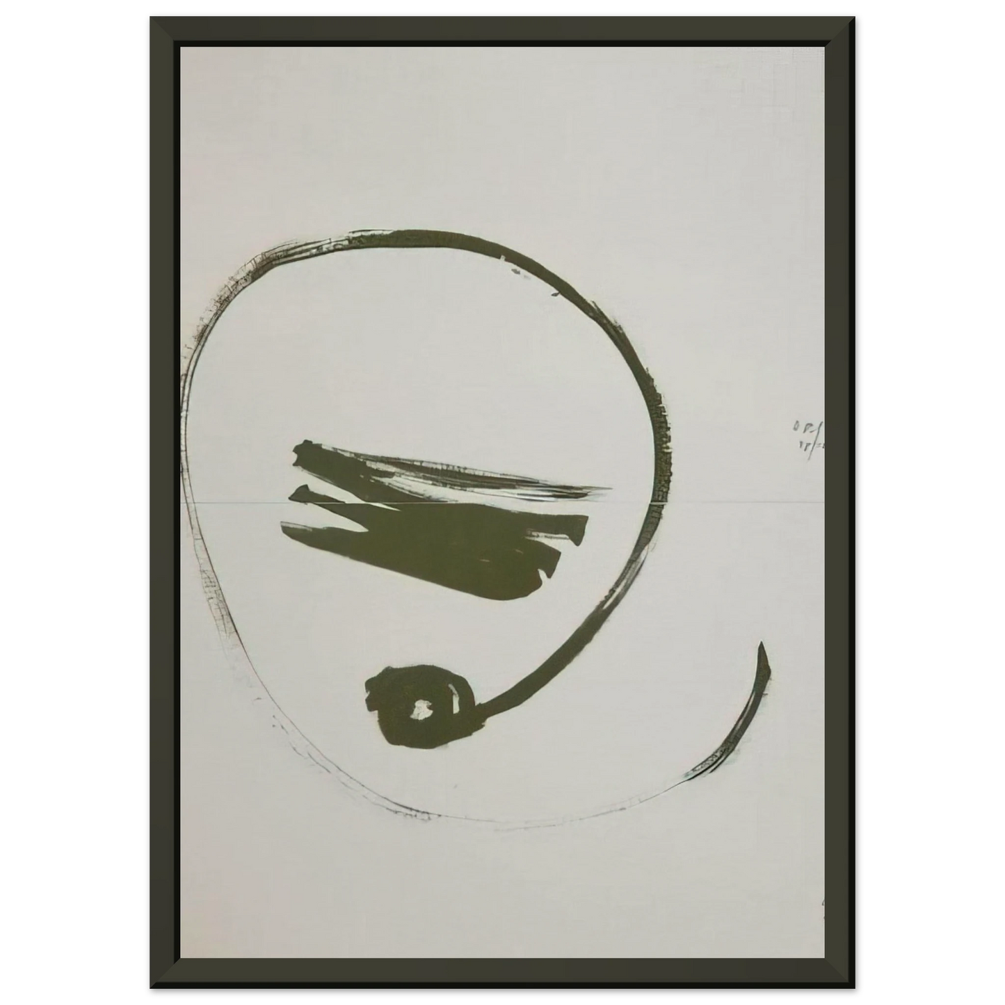 Dieter Roth Brush Action 1977 Framed Art Print - Aluminum Frame - 70x100 cm / 28x40 inches