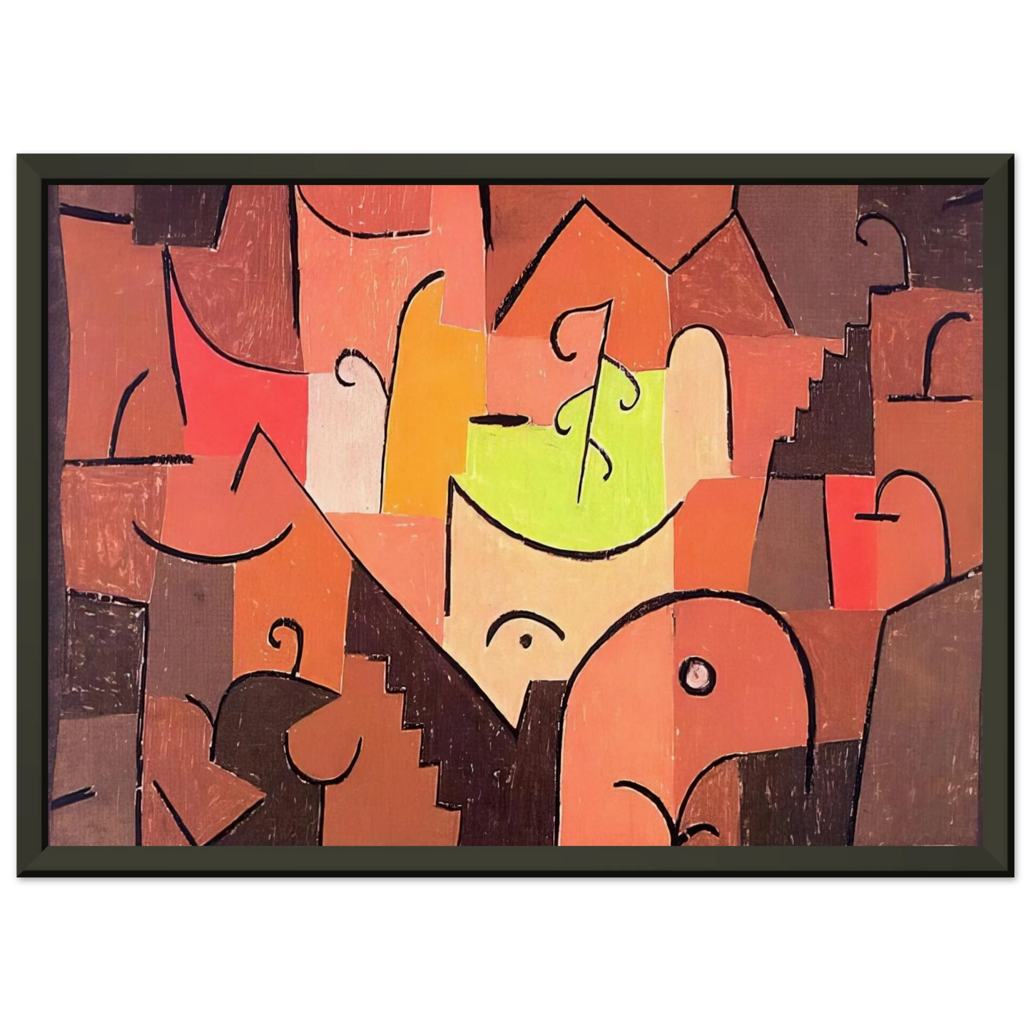 Paul Klee STAGE LANDSCAPE 1922 Framed Art Print - Aluminum Frame - 60x80 cm / 24x32 inches