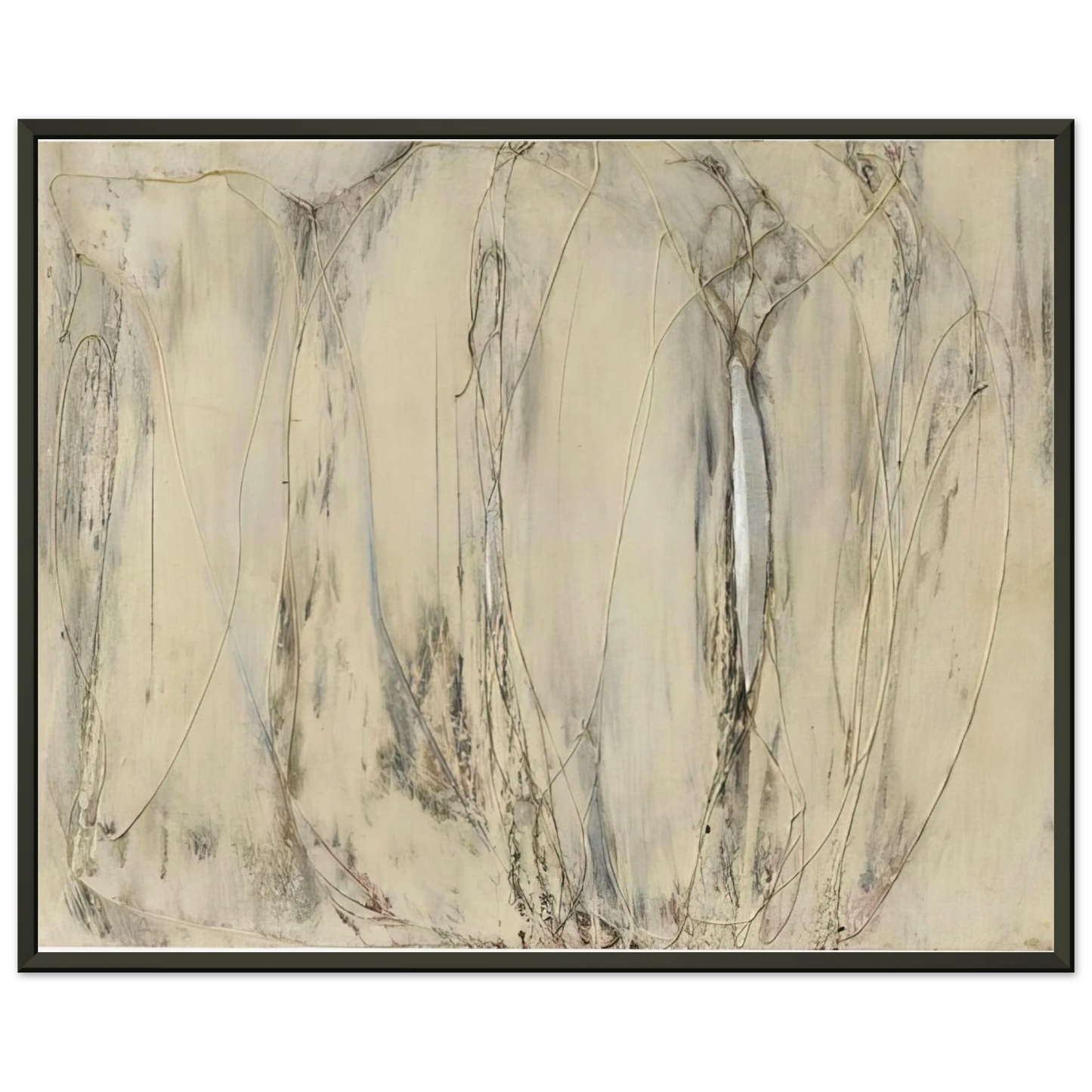 Enrico Castellani Composition 1958 Framed Art Print - Aluminum Frame - 40x50 cm / 16x20 inches