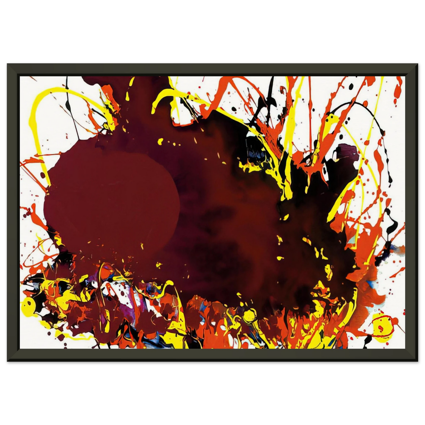 Sam Francis Untitled SFP94139 SFF 1809 Framed Art Print - Aluminum Frame - 70x100 cm / 28x40 inches