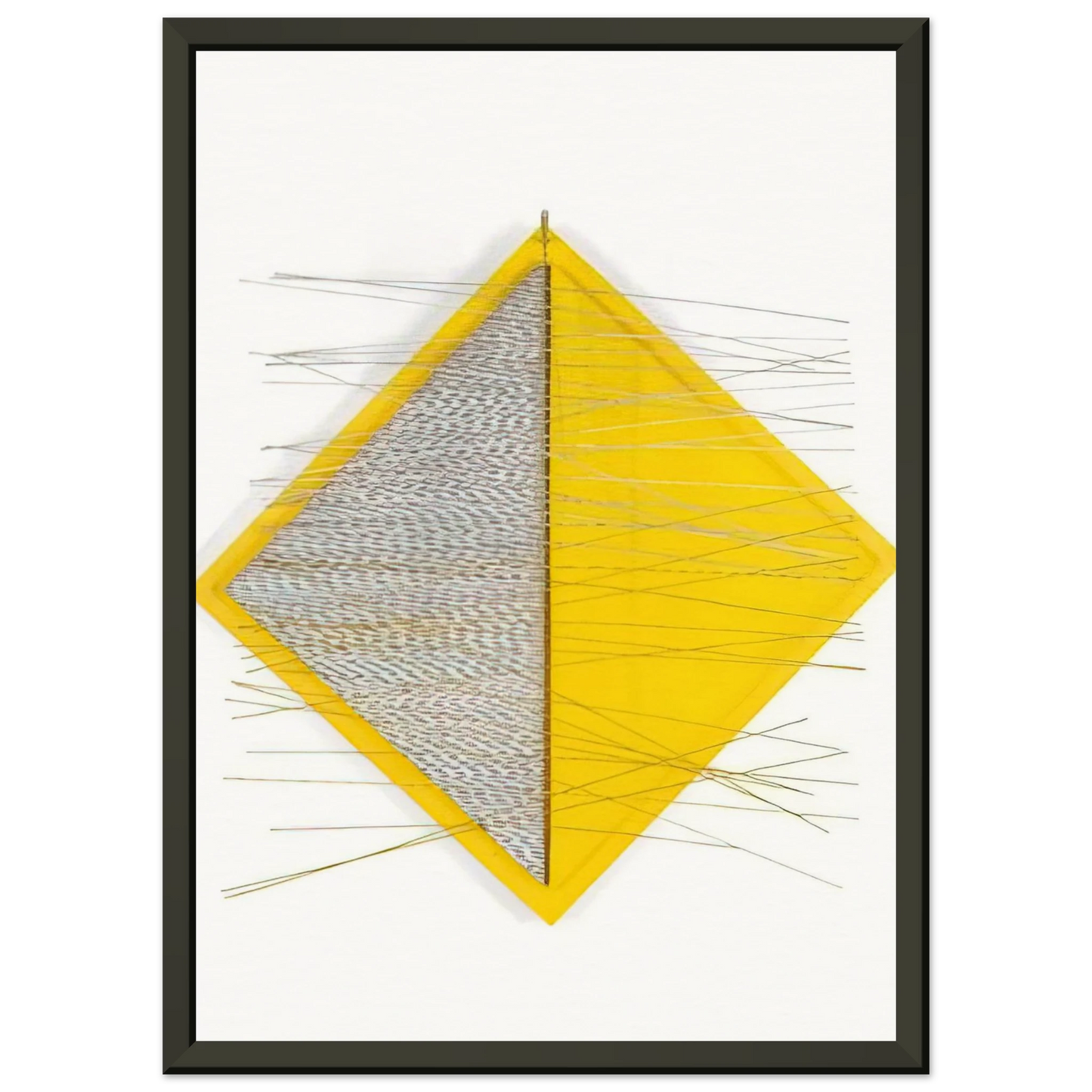 Jesus Rafael Soto PETITE LOSANGE JAUNE Framed Art Print - Aluminum Frame - 60x80 cm / 24x32 inches
