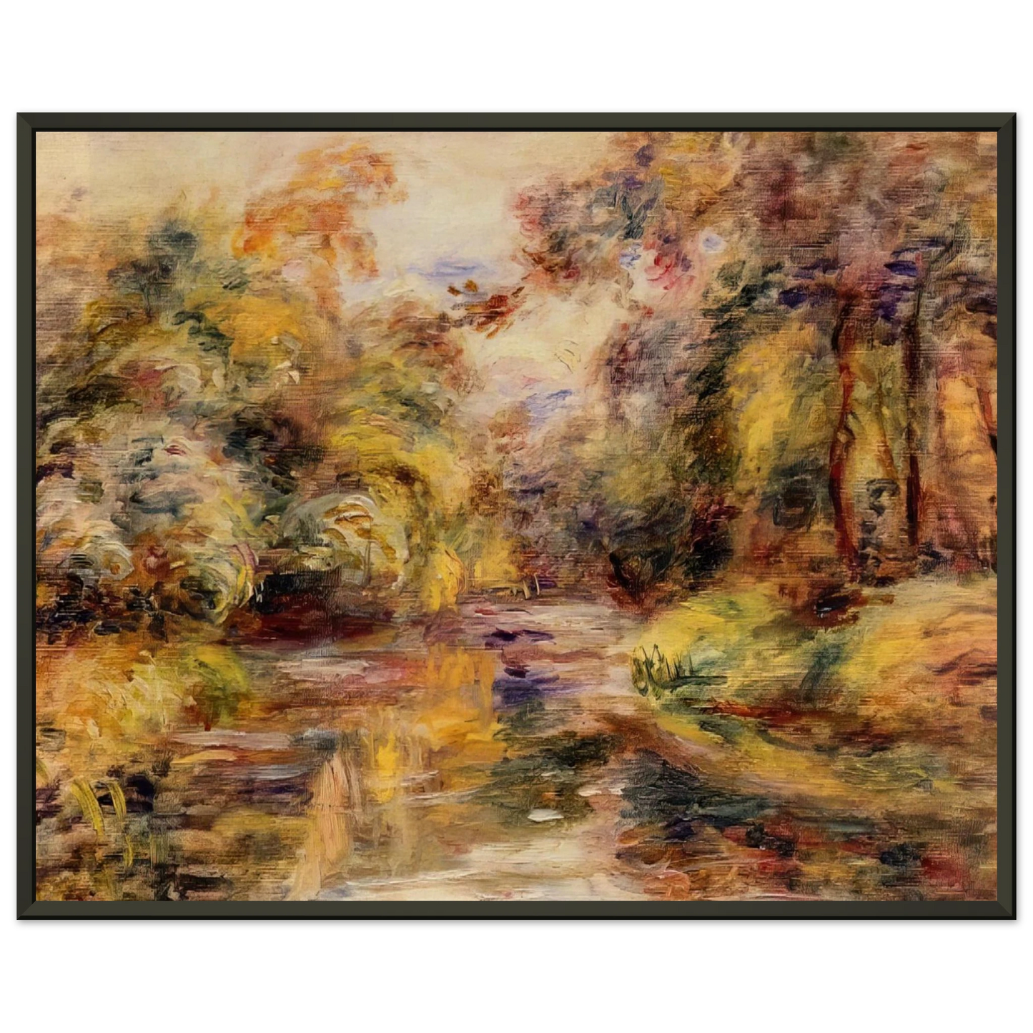 PierreAuguste Renoir Little River Framed Art Print - Aluminum Frame - 70x100 cm / 28x40 inches