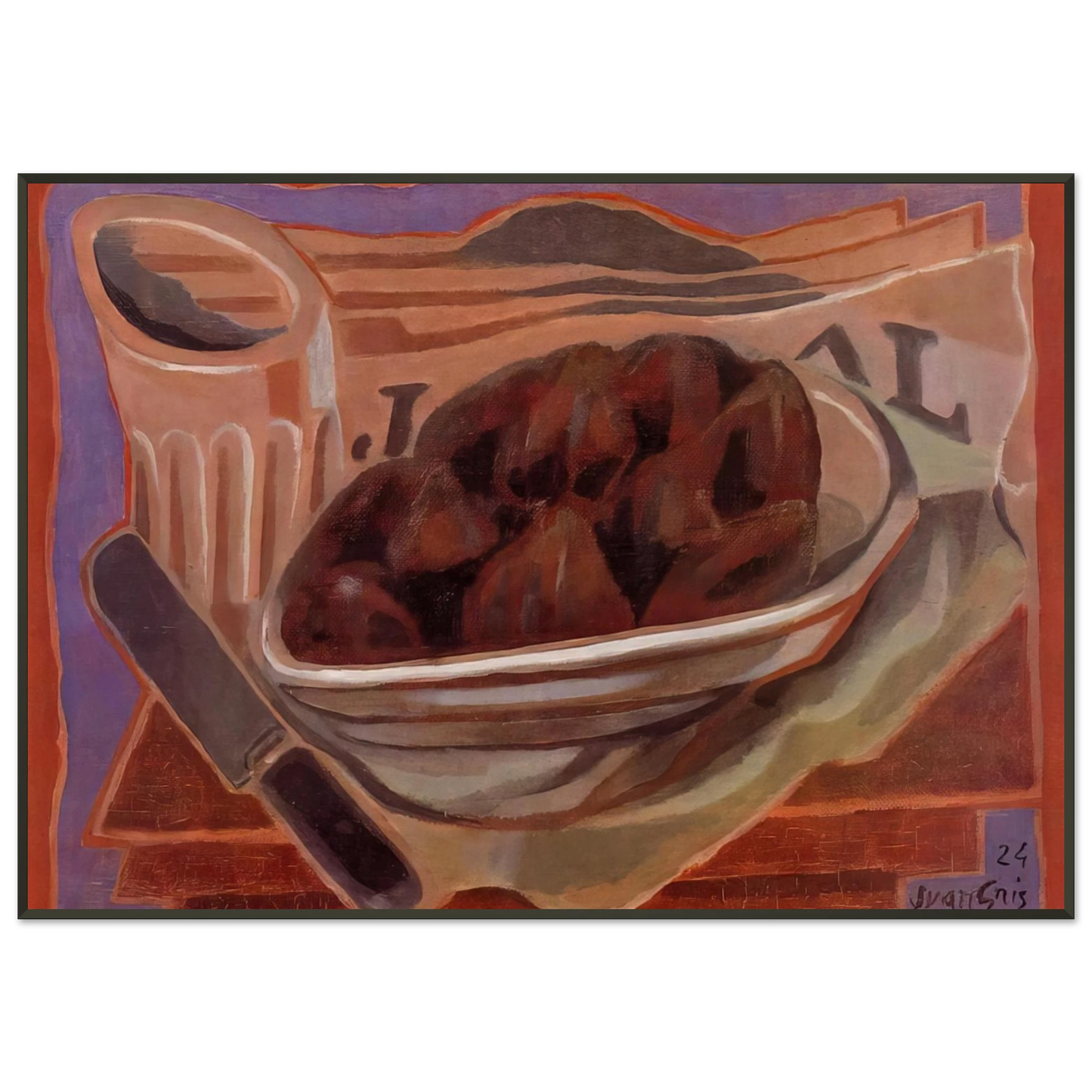 Juan Gris  FIGS Framed Art Print  - Aluminum Frame - 21x29.7 cm / 8x12"