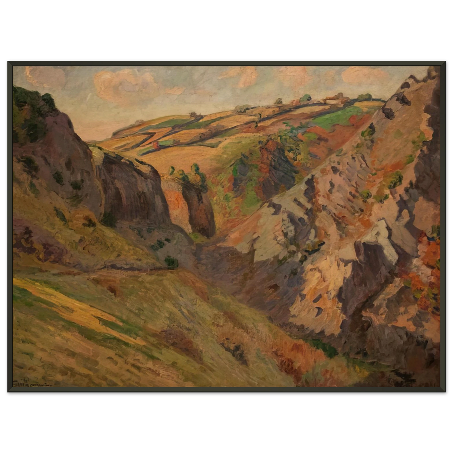 Armand Guillaumin Caves Prunal near Pontgibaud Auvergne Framed Art Print - Aluminum Frame - 70x100 cm / 28x40 inches