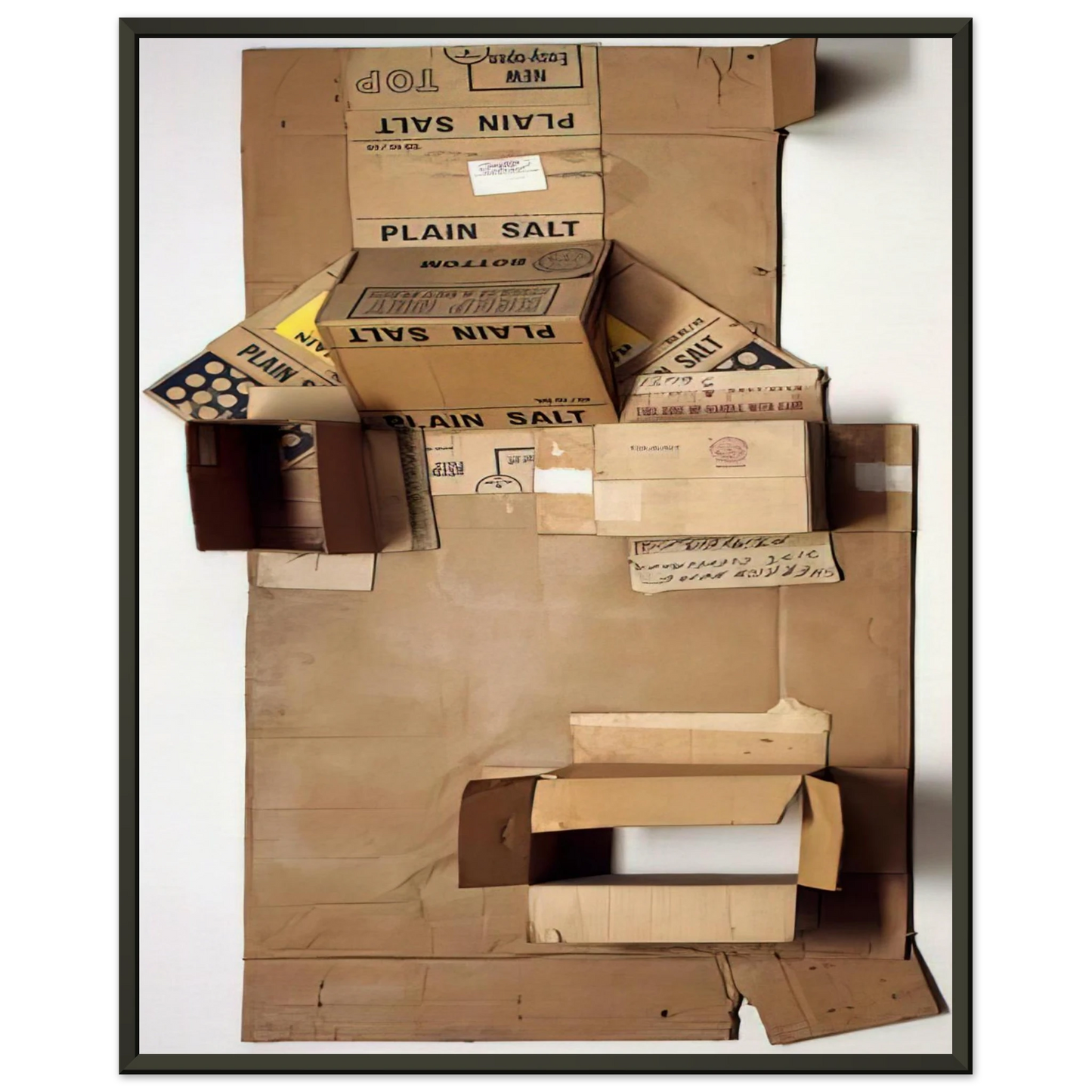 Robert Rauschenberg PLAIN SALT CARDBOARD 1971 Framed Art Print - Aluminum Frame - 60x80 cm / 24x32 inches