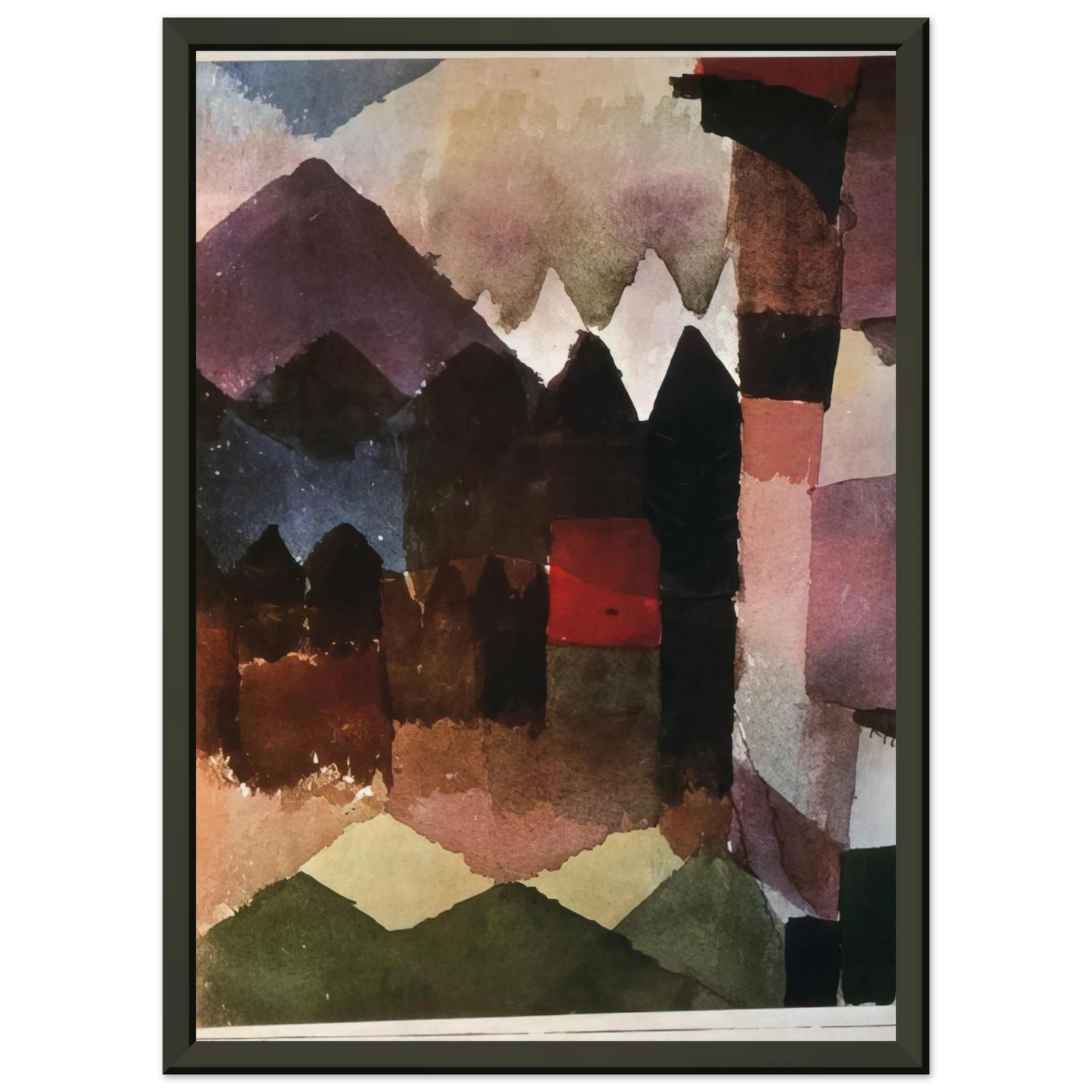 Paul Klee HAIRDRYER IN MARC S GARDEN 1915 Framed Art Print - Aluminum Frame - 70x100 cm / 28x40 inches